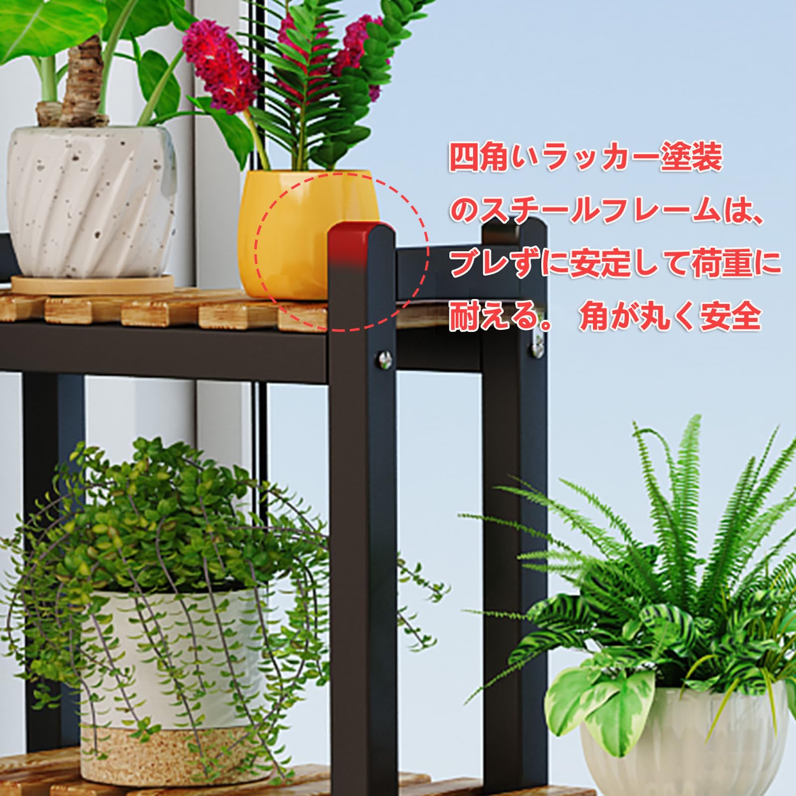 Amazon.co.jp: フラワースタンド プランタースタンド 屋外 アイアン