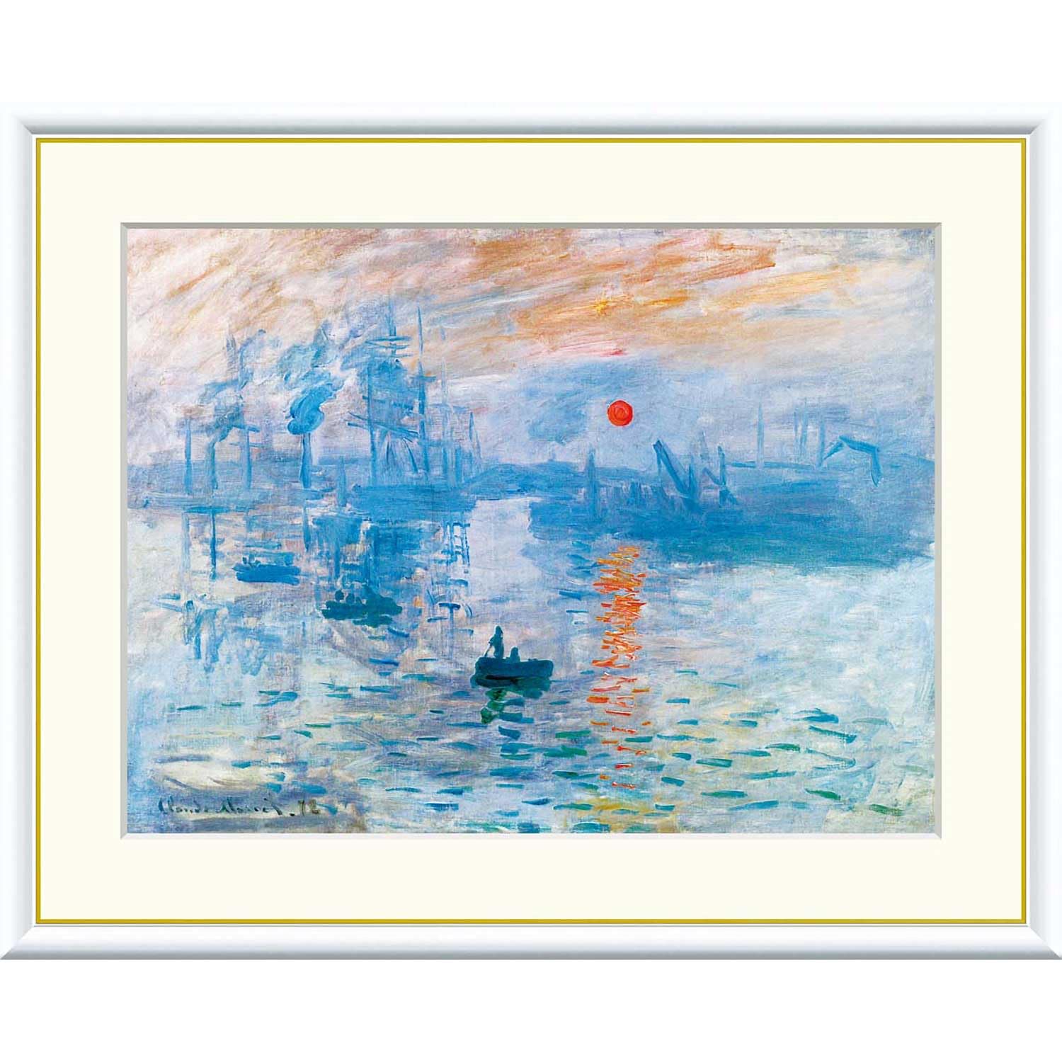 Amazon.co.jp: 晴れの街ギャラリー 絵画 額絵 クロード・モネ 『印象