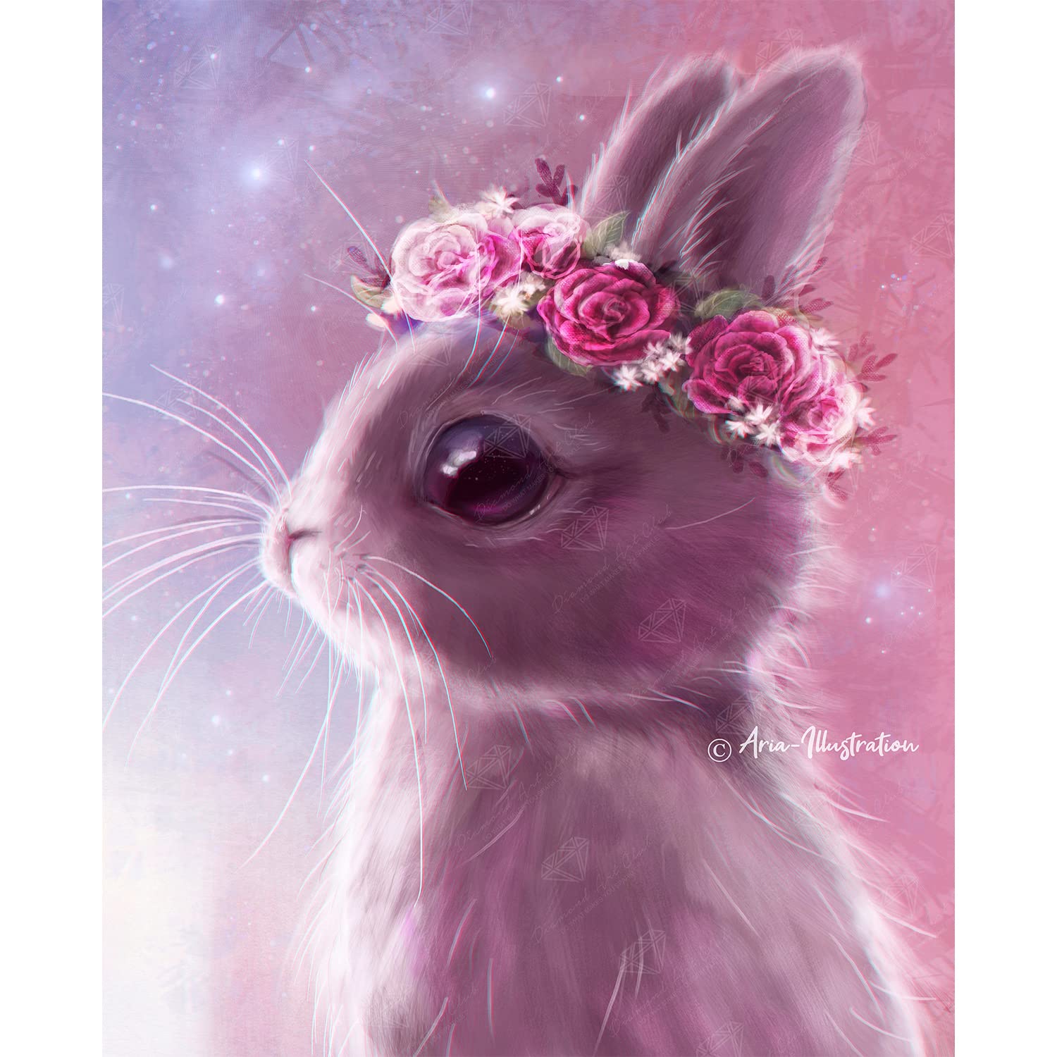 Amazon.com: DIAMOND ART CLUB Fairy Bunny Diamond Painting Kit, Fun