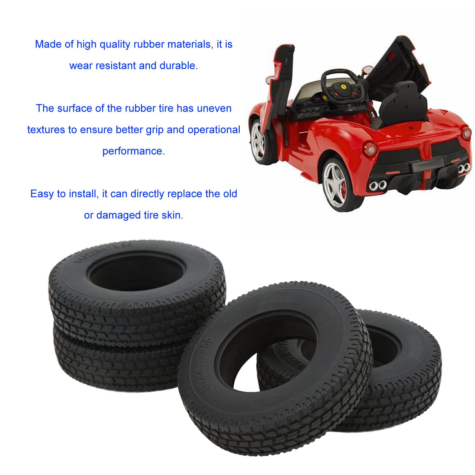 Amazon.co.jp: RC 22mm幅ホイールタイヤ、タミヤ1/14RCトレーラー用の