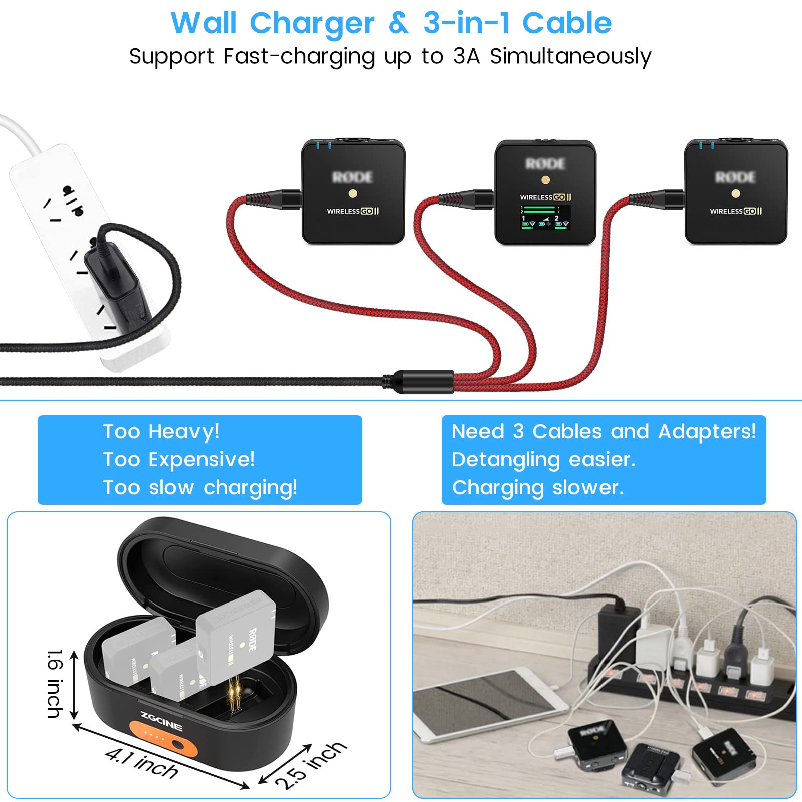 Amazon.com: weishan USB C Charging Cable for Rode Wireless Go 2