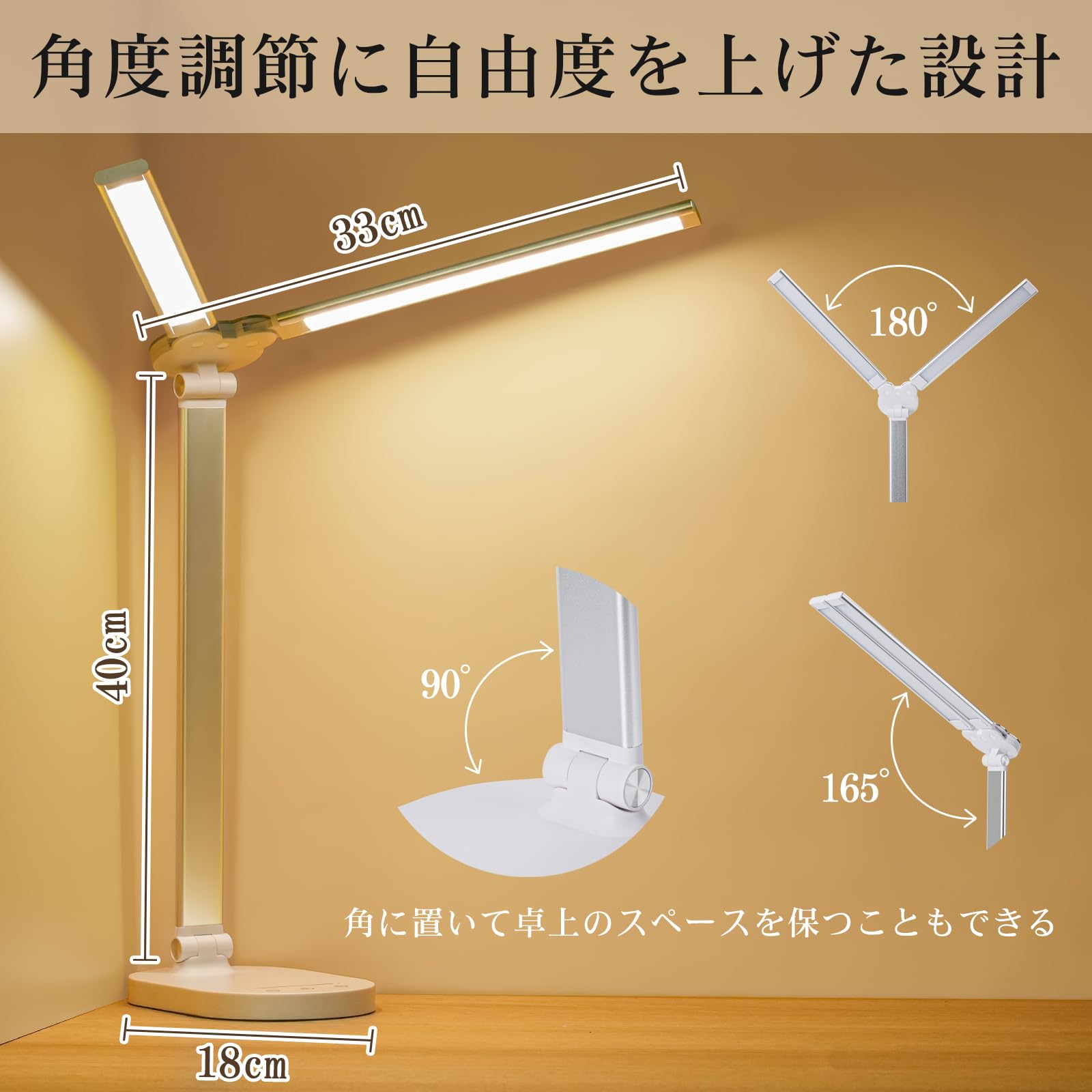 Amazon.co.jp: デスクライト led スタンドライト SHUWEI ダブル光源