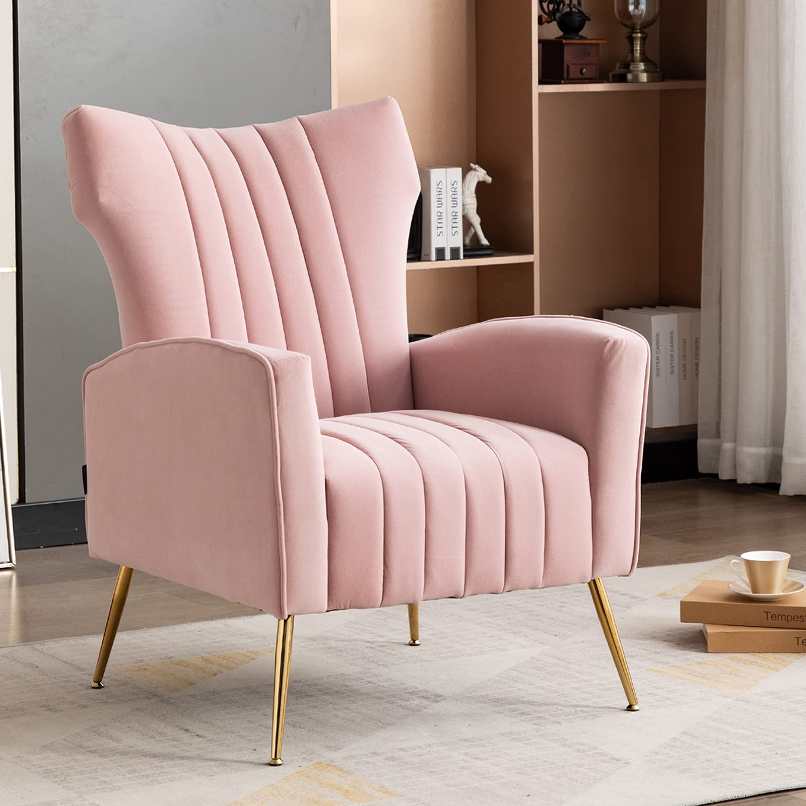 Amazon.co.jp: Altrobene 1人掛け ソファー ベルベット ハイバック