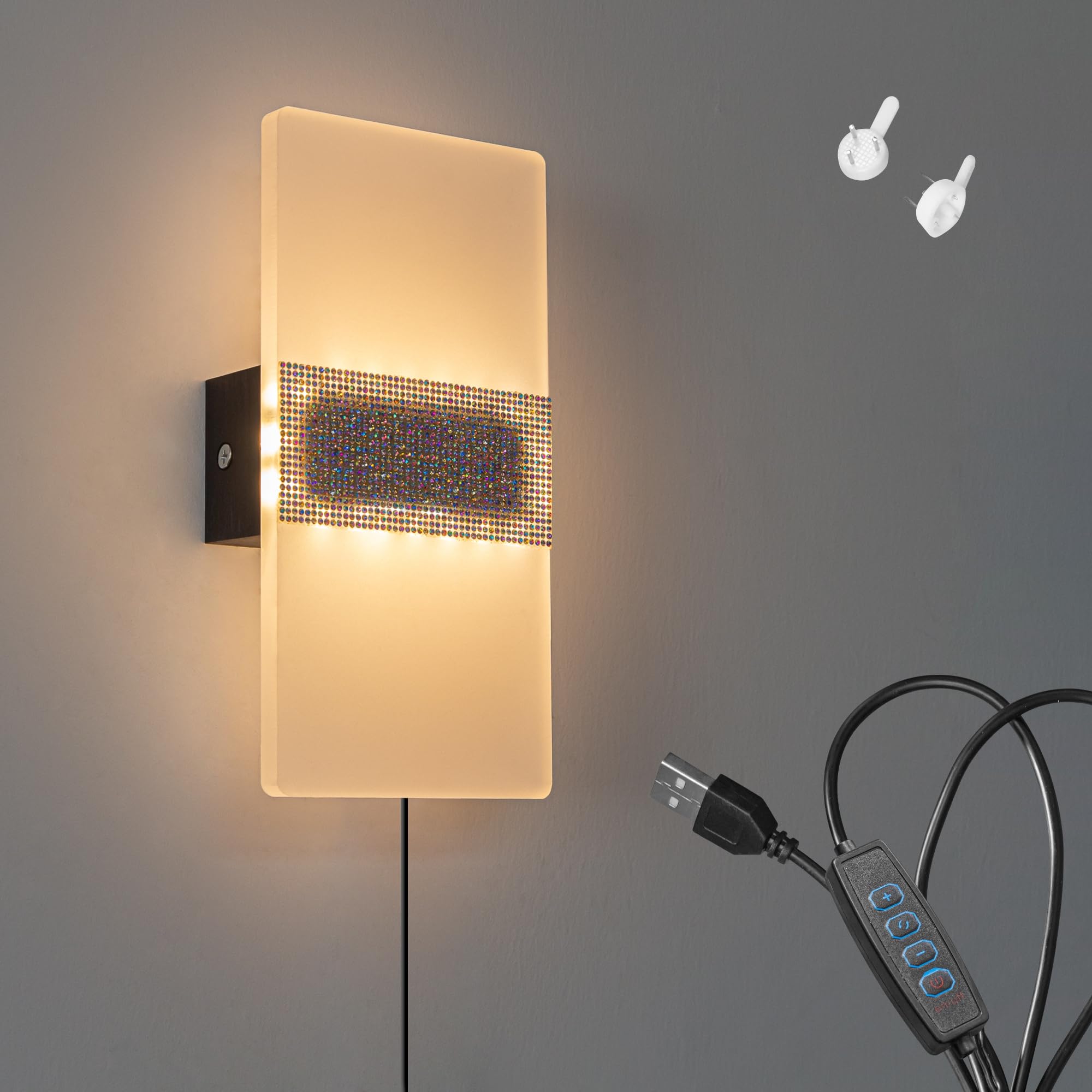 Amazon.co.jp : SKIVTGLAMP アクリル製半透明 壁掛け LED間接照明