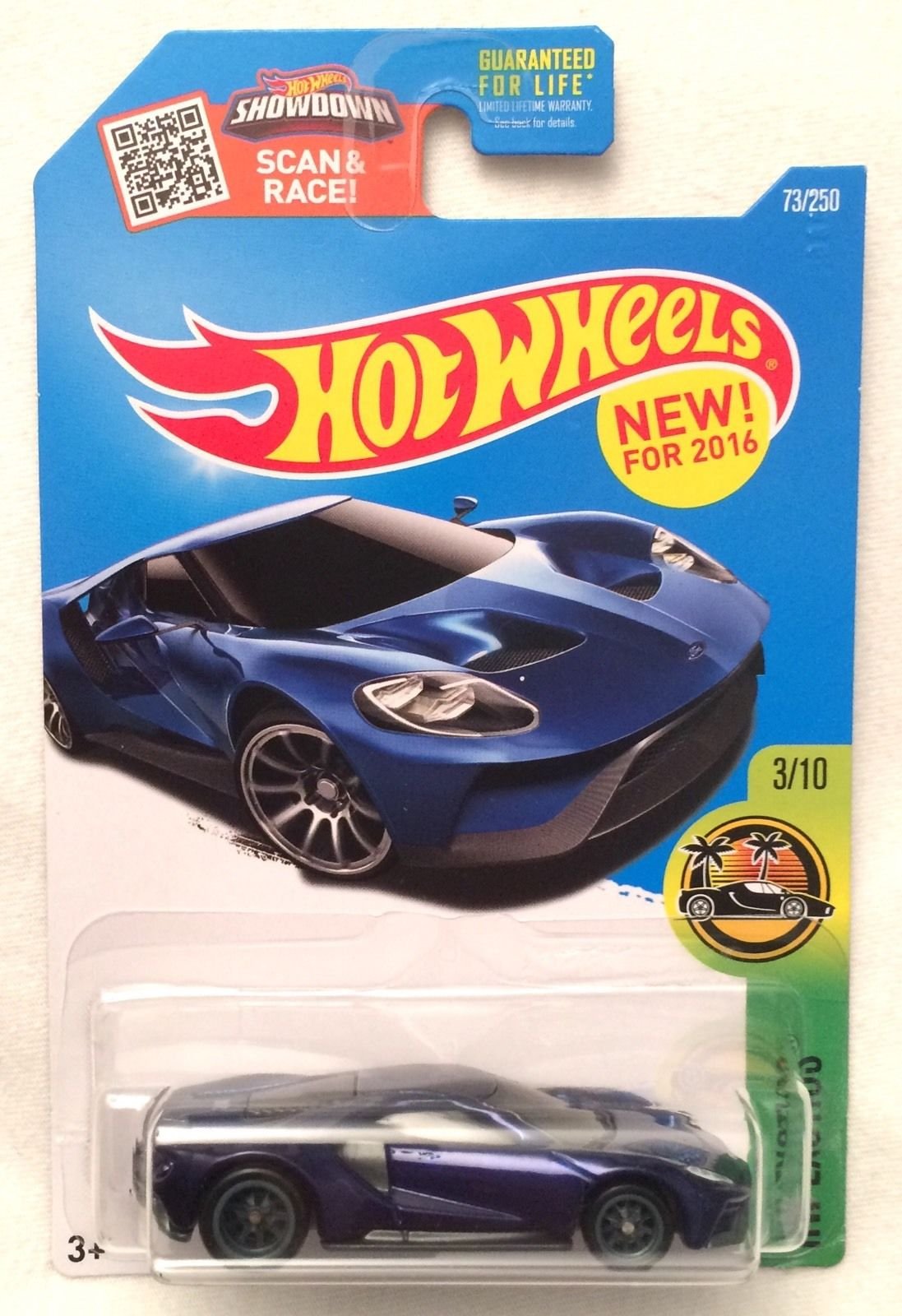 Amazon | Hot Wheels 2016 HW Exotics '17 Ford GT 73/250, Blue