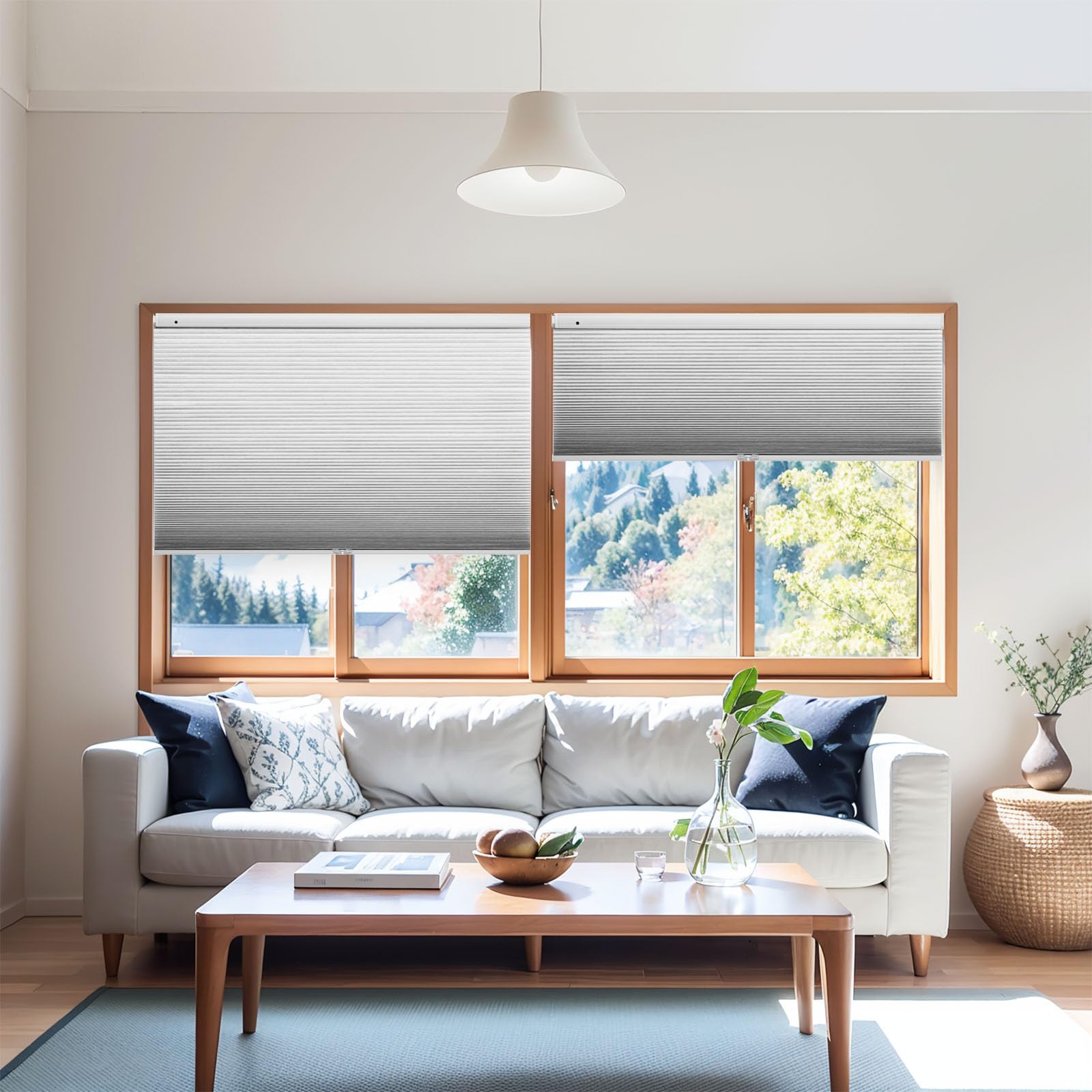 Amazon｜Adliy 1級遮光 ハニカムシェード 突っ張り式 ハニカム