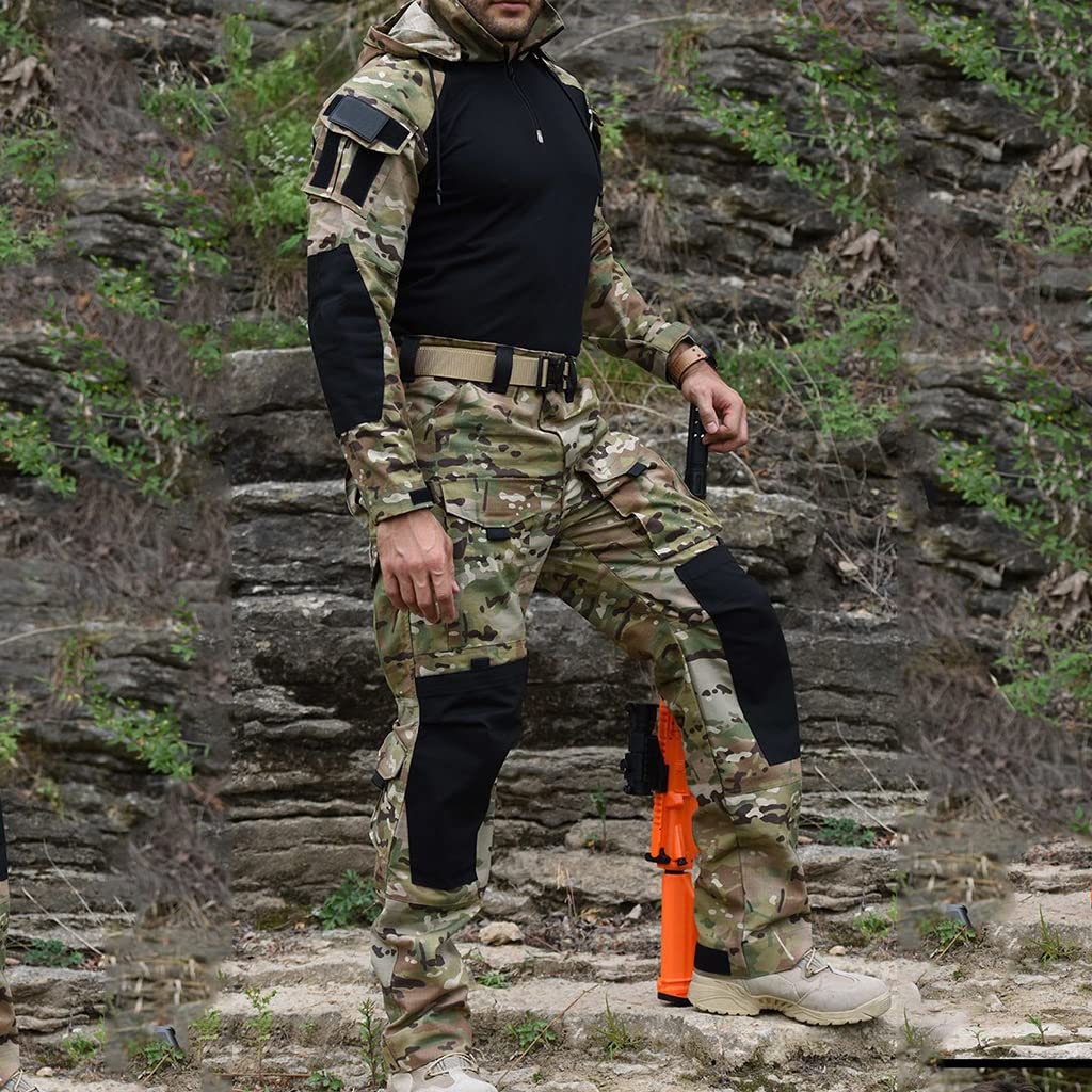 Amazon.co.jp: 男性用G3コンバットスーツ戦術的トレーニングシャツと