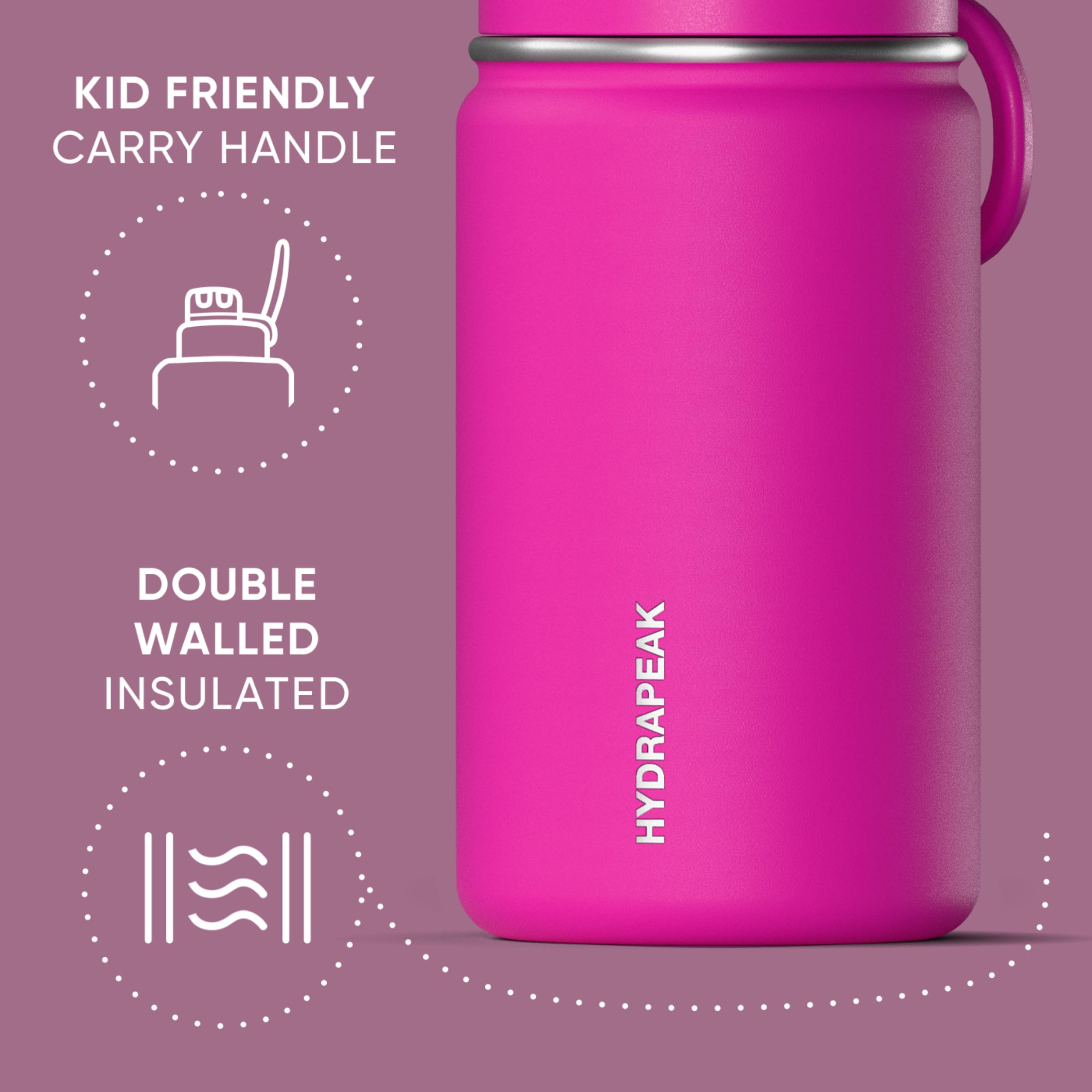 Amazon.com: Hydrapeak Mini 14oz Water Bottle with Straw Lid