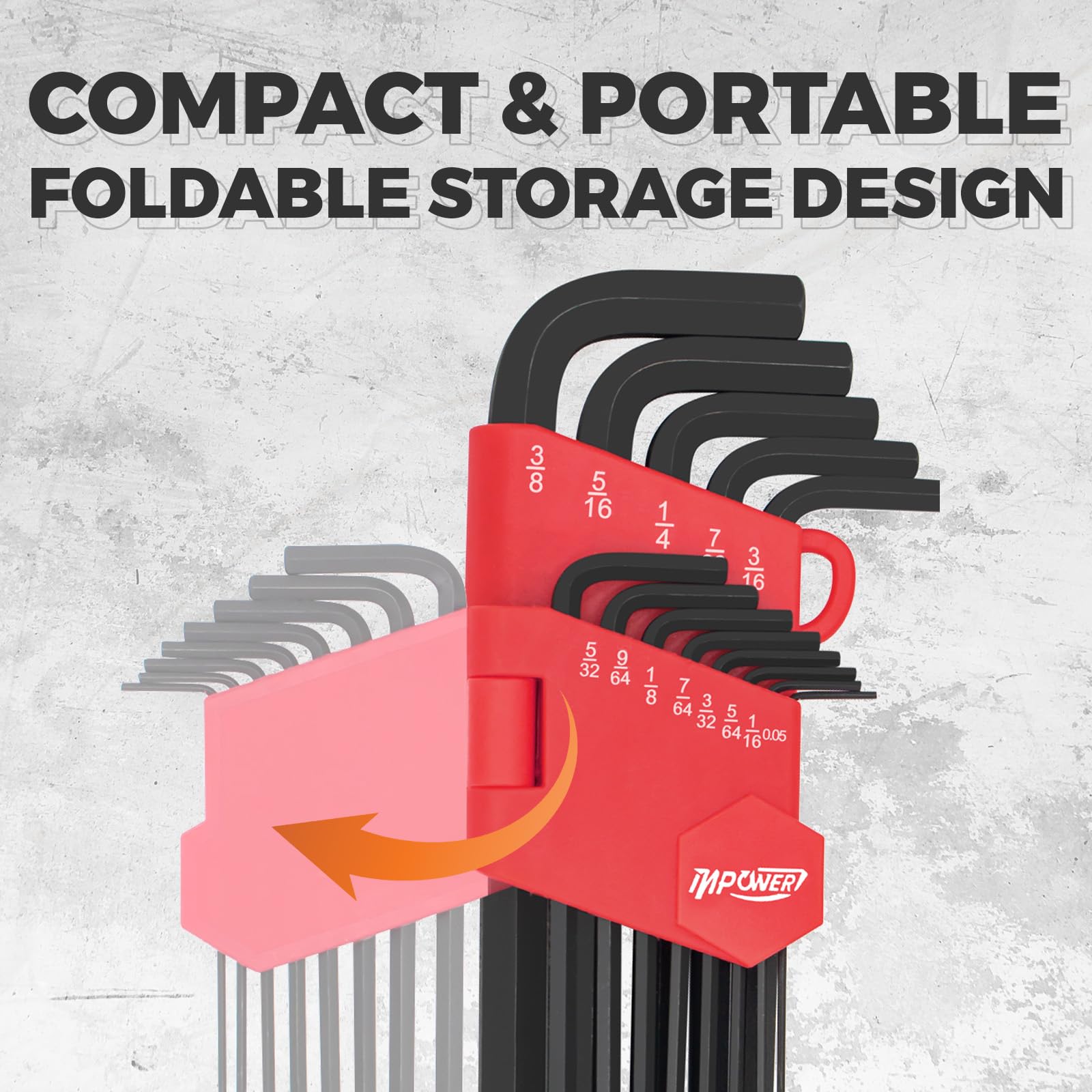 Amazon | InPower アレンレンチセット SAEとメトリック六角キー26個