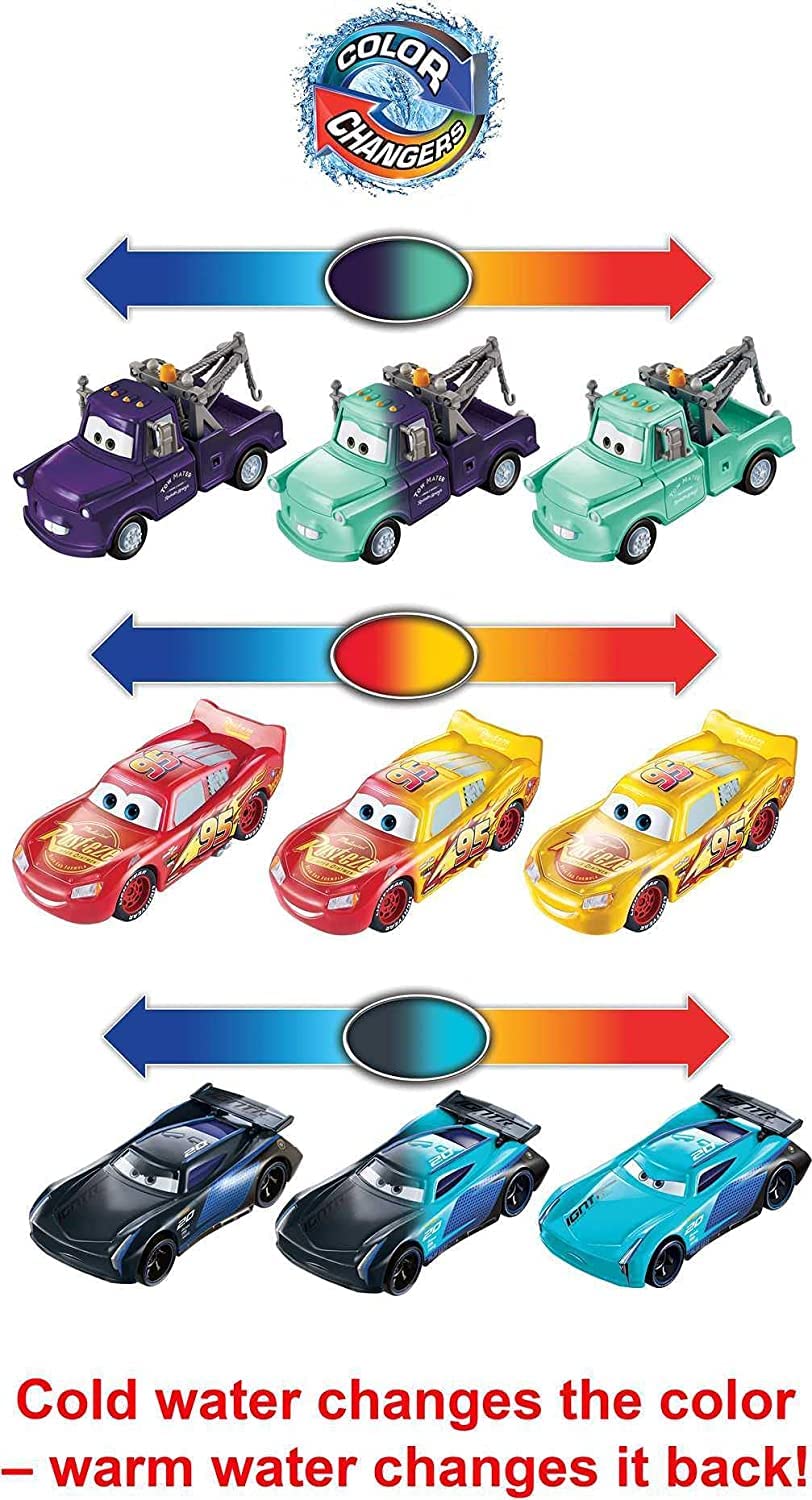 Amazon | Disney カーズ マテル Cars カラーチェンジ ミニカー 3個
