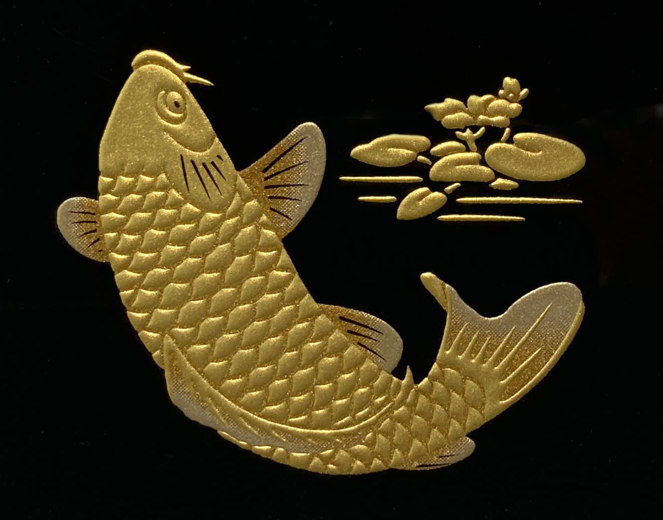 Amazon.co.jp: No.72鯉(A) 鯉シリーズ Affixシール 金蒔絵の館