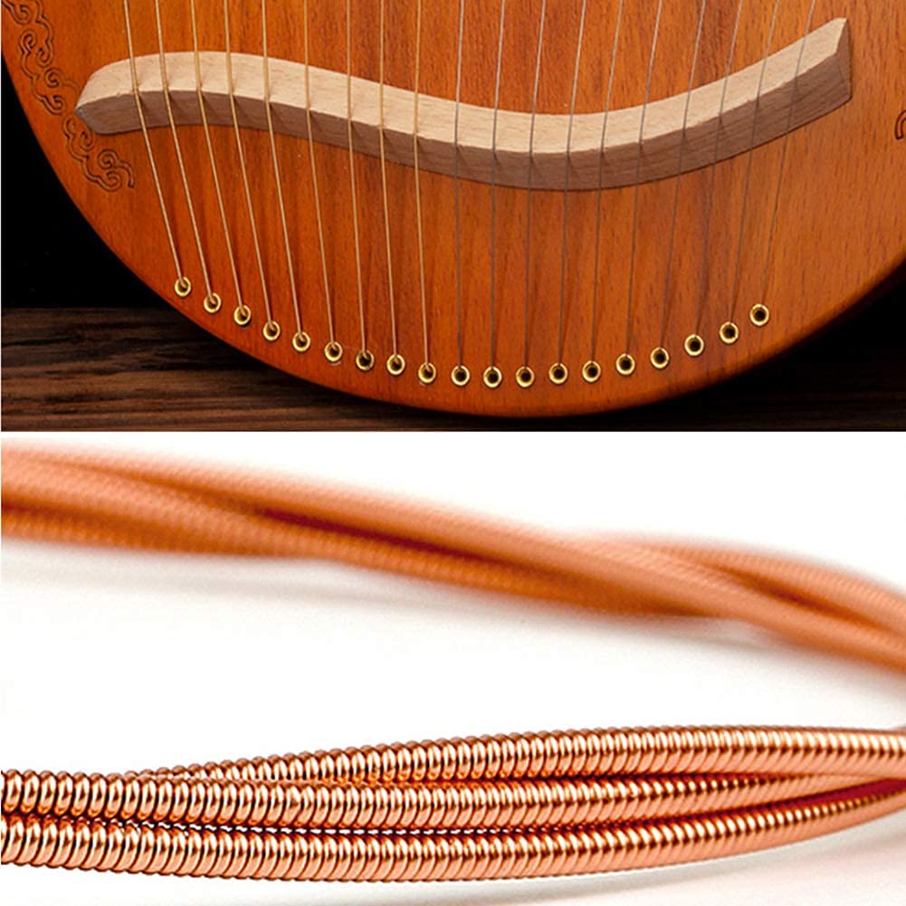 Amazon | 19弦木製ハープ ライアー ハープ 金属弦 弦楽器、マホガニー