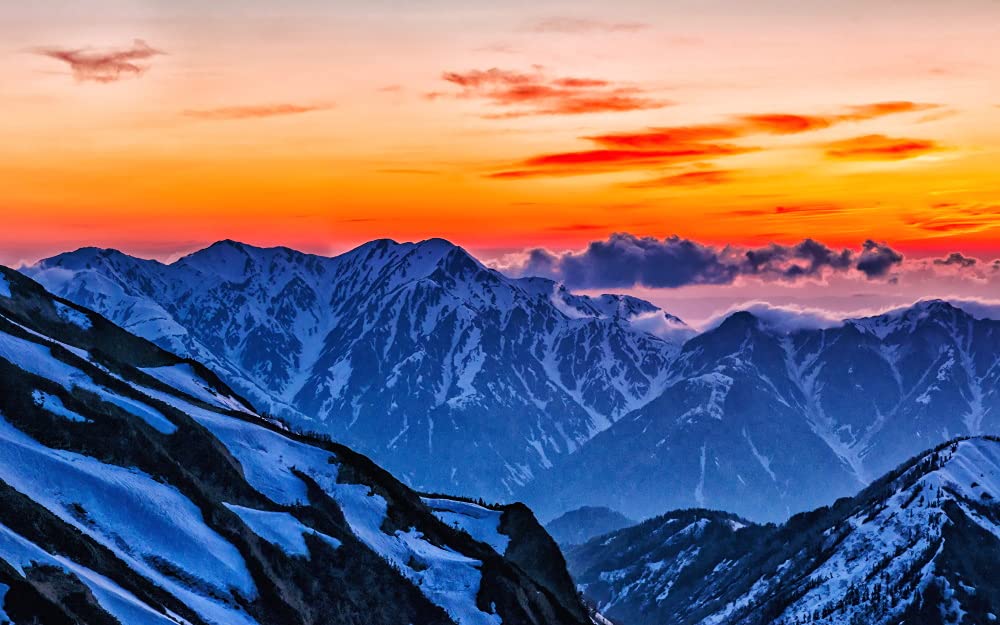 Amazon.co.jp: 絵画風 壁紙ポスター （はがせるシール式） 立山連峰 毛