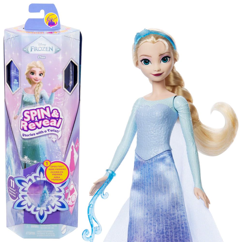 Amazon.com: Mattel Disney Frozen Elsa Fashion Doll Set, Spin