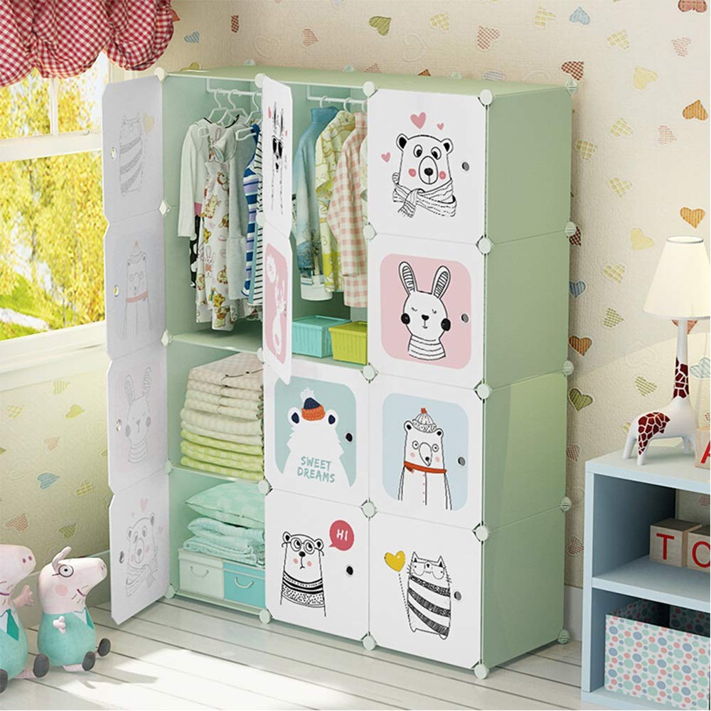 Amazon｜クローゼット 漫画ポータブル子供の寝室のクローゼット収納