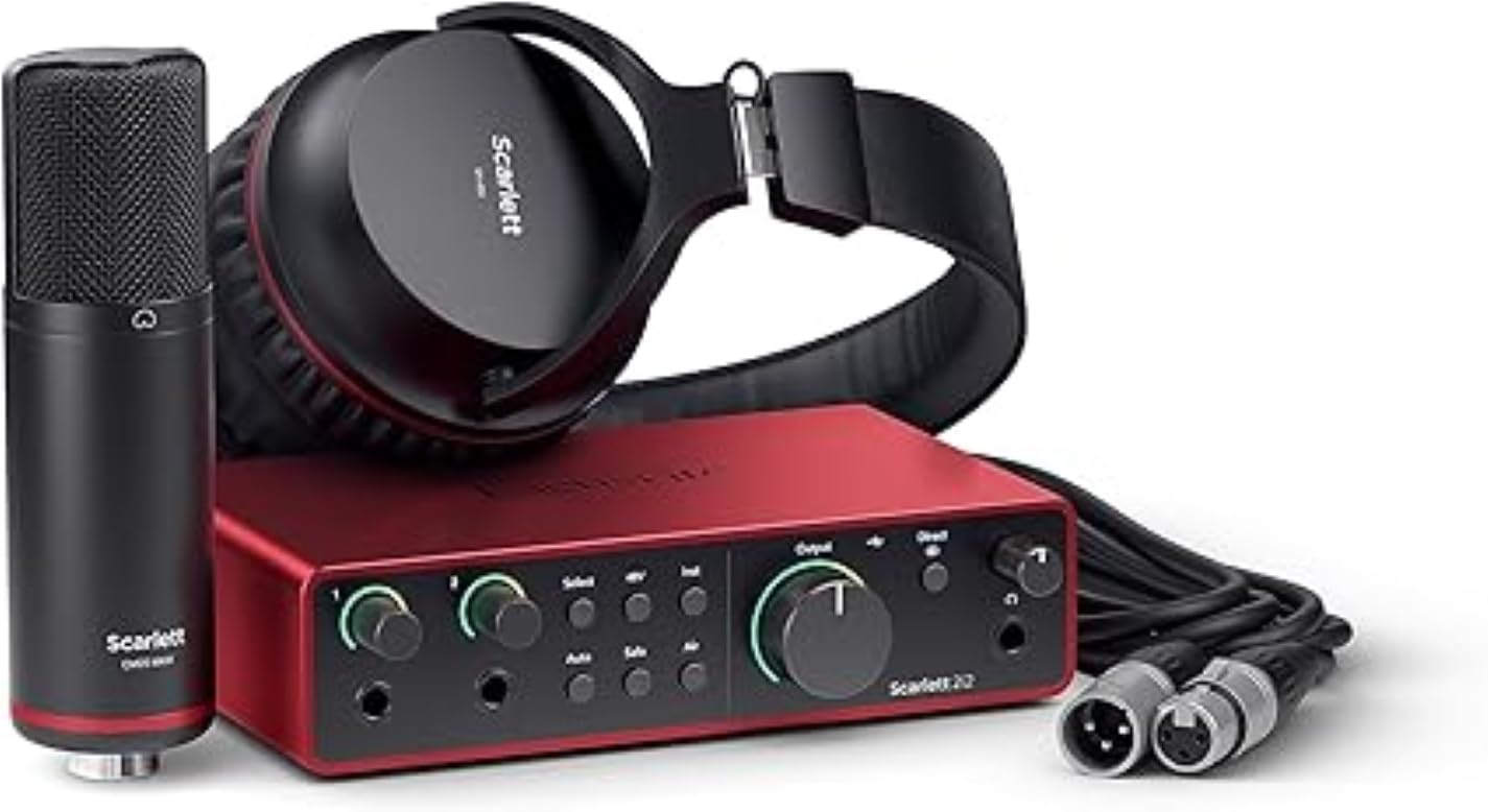 Focusrite Scarlett 2i2 Studio 4th Gen USB Audio Interface Bundle