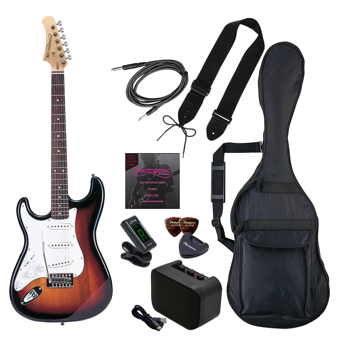 Amazon | PhotoGenic エレキギター 初心者入門ライトセット STタイプ