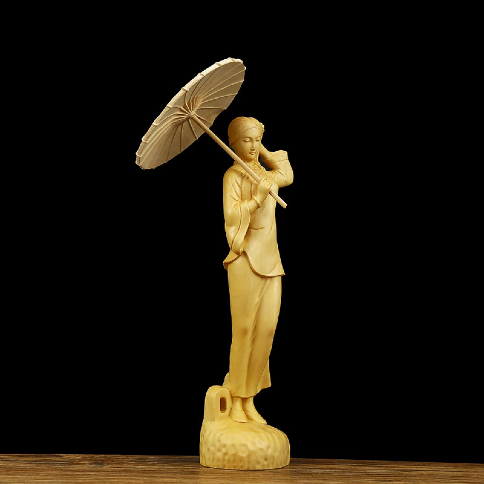 Amazon.co.jp: 装飾品置物彫刻像ツゲの木彫刻フィギュア像手工芸品