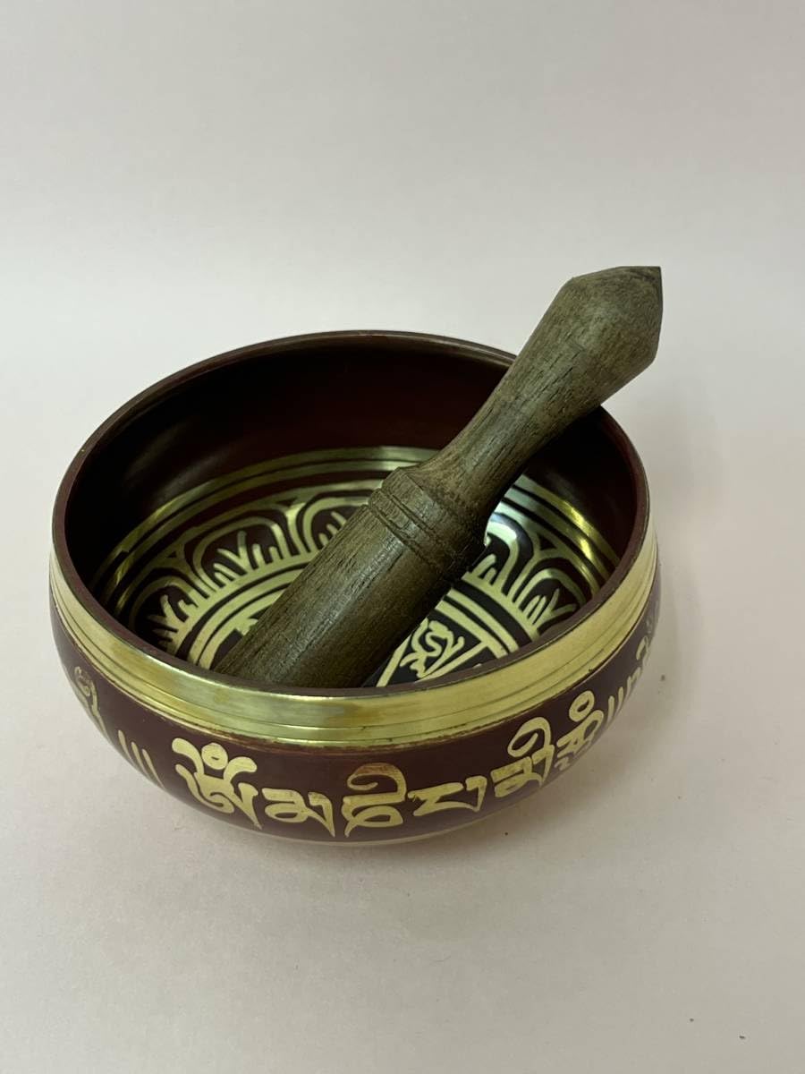 Amazon.co.jp: 高級 シンキングボウル 赤 ヒーリング チベット インド