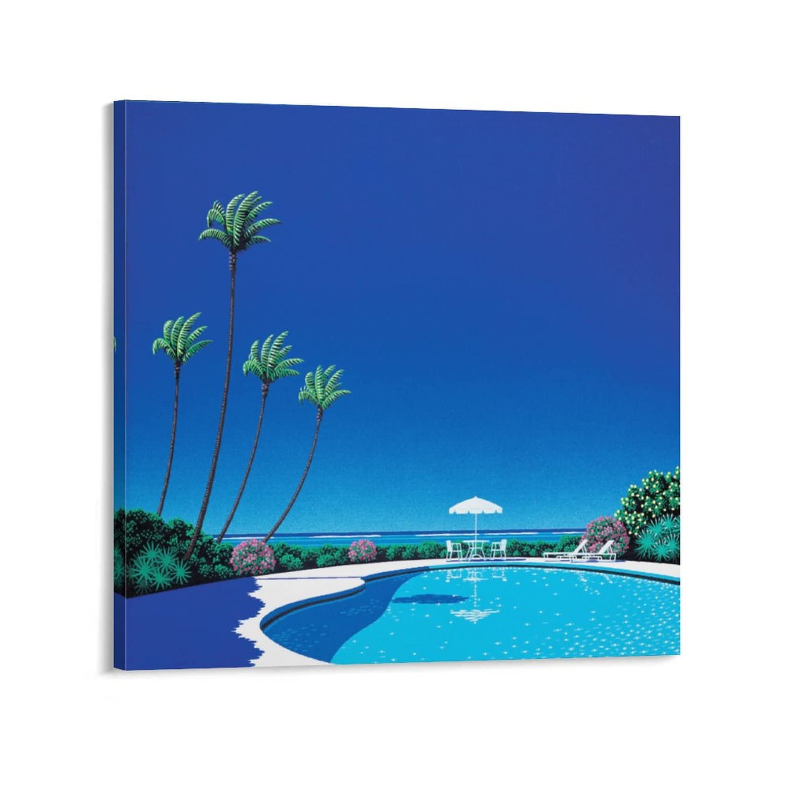 Amazon.co.jp: 永井 博イラストレーターの作品（夏 25）印刷された