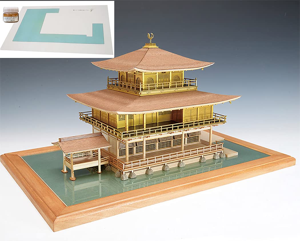 Amazon | ウッディジョー/木製建築模型 1/75鹿苑寺・金閣[ゴールド仕様