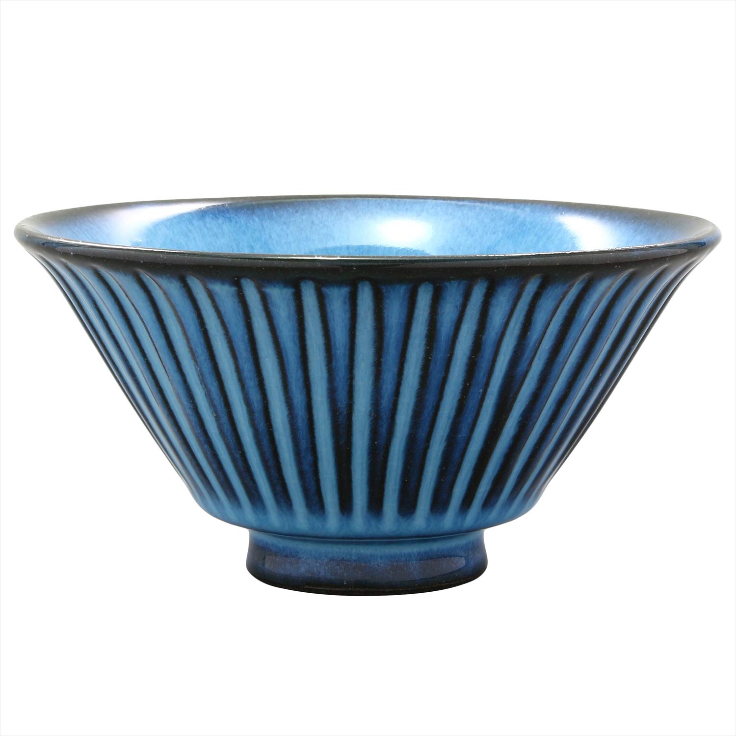 Amazon｜浜陶 波佐見焼 利左エ門窯 BLUE彫 飯碗 大 391095｜飯碗