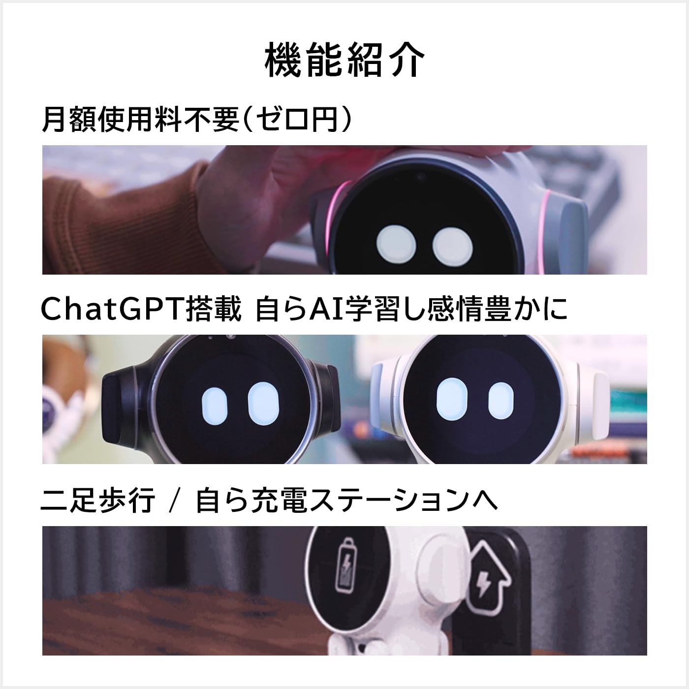 Amazon.co.jp: 【ChatGPT搭載】Rux Robot（ラックスロボット