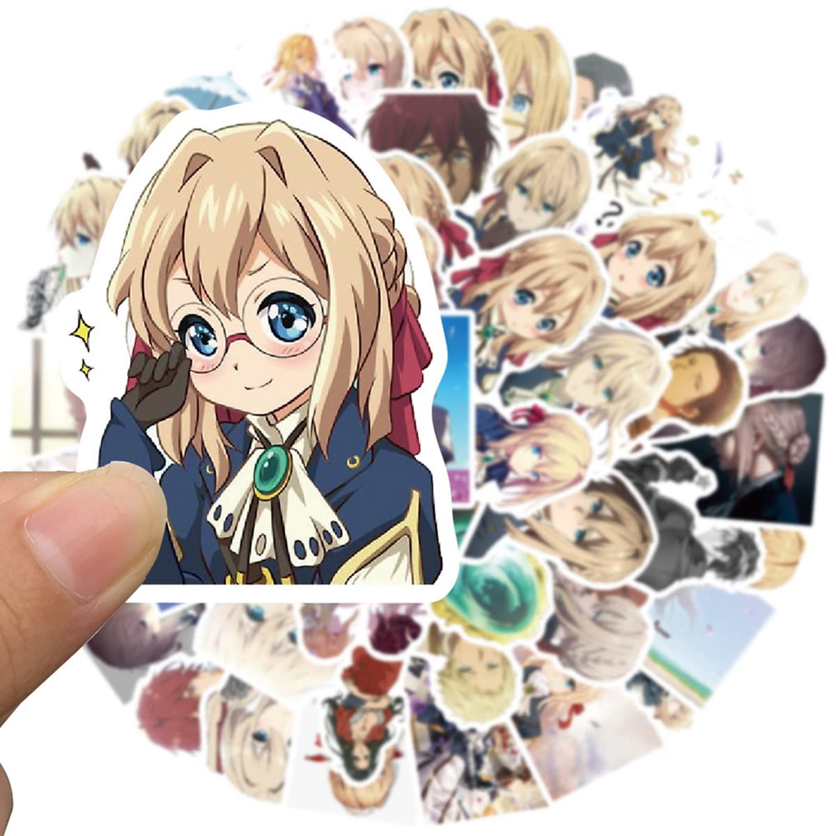 Amazon.co.jp: 50枚 ヴァイオレット・エヴァーガーデン ステッカー