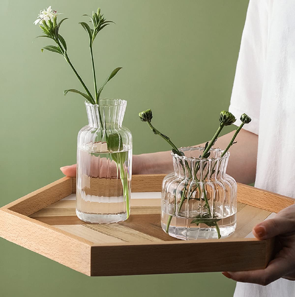 Amazon.co.jp: Glass Vase, Mini Flower Vase, Single Vase