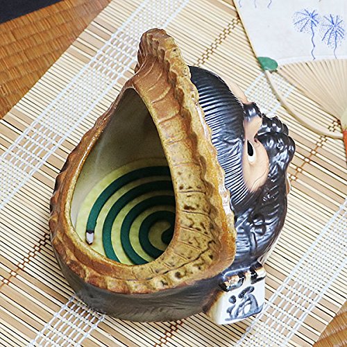 Amazon.co.jp: 夏の風物詩！信楽焼 可愛い狸の蚊遣り器【kr-0056