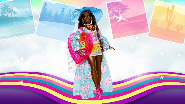 Amazon.com: Barbie Extra Fly Doll with Beach-Themed Travel Clothes