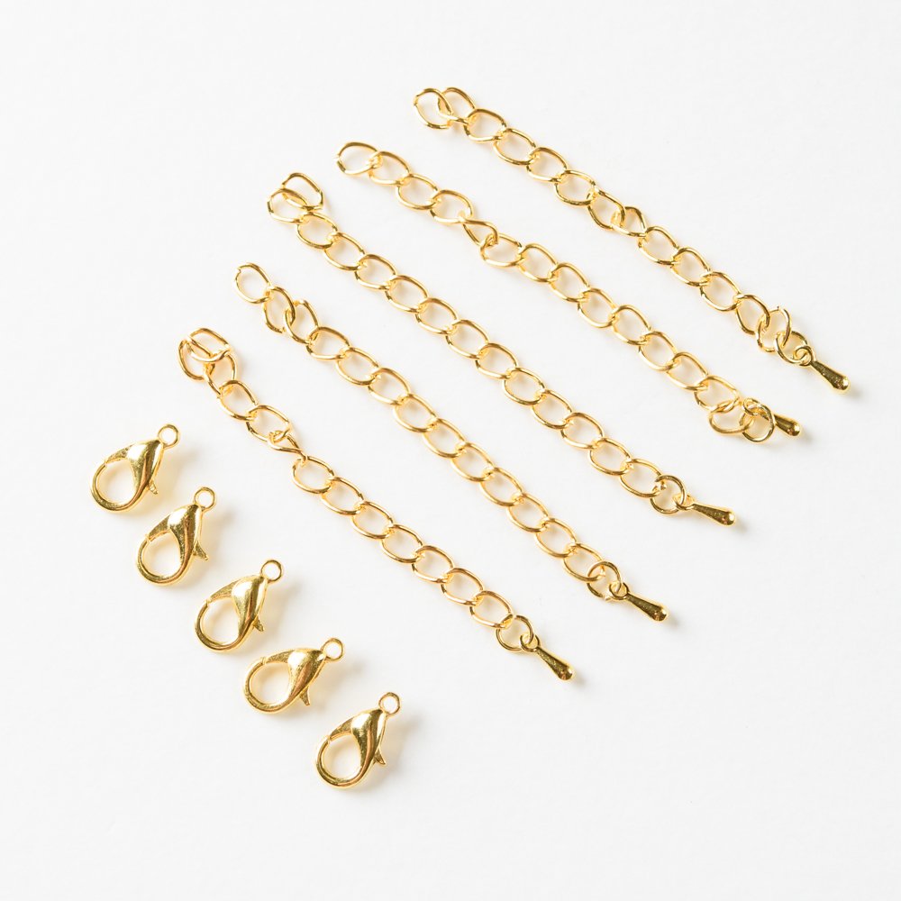 Amazon | アジャスターとカニカンセット ゴールド 5個セット