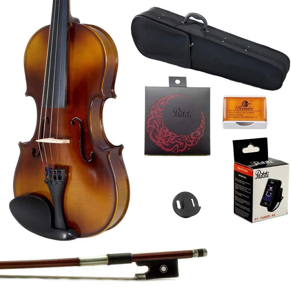 Amazon.com: Paititi 1/16 Size Solid Wood Student Violin Complete