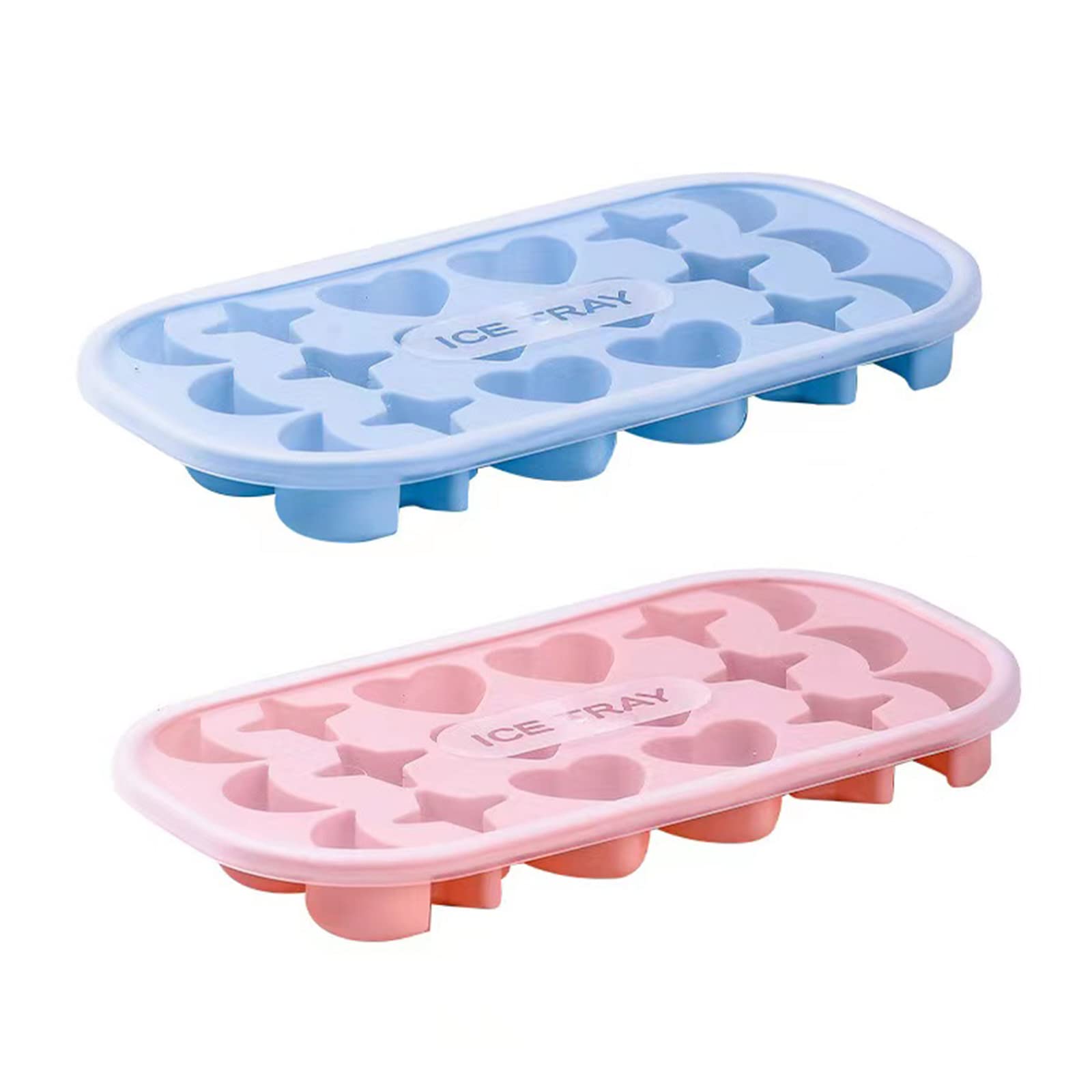Amazon.com: Kenbutsu Ice Cube Trays 2 Pcs, Silicone Star Moon