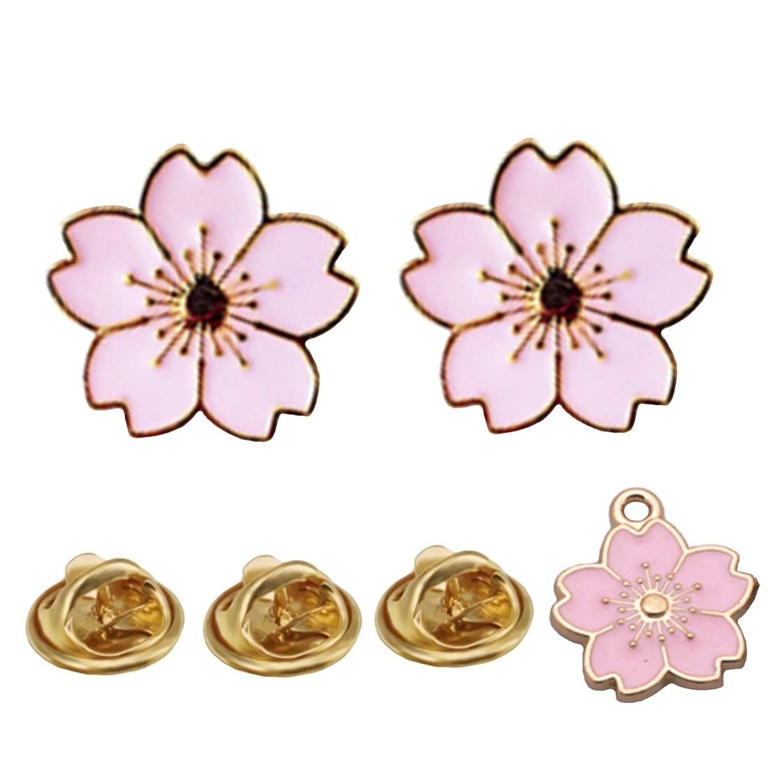 Amazon | ピンバッジ さくら 桜 2個 予備留め具セット／ 桜2個