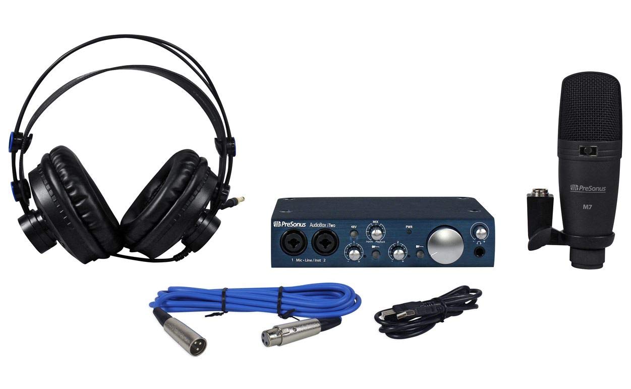 Amazon.com: Presonus Audiobox iTwo Studio Bundle USB 2x2 Interfaz