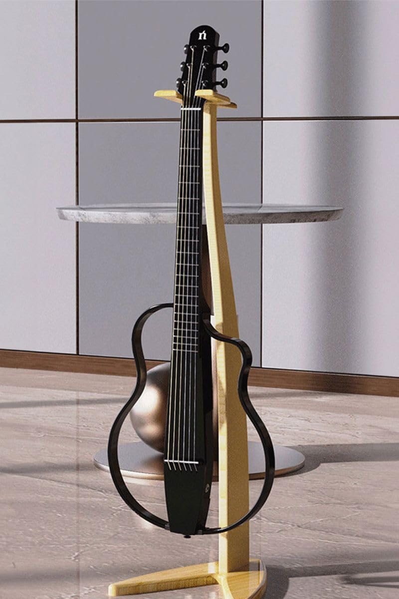 Amazon | NATASHA NBSG Steel BK Bamboo Smart Guitar 静音