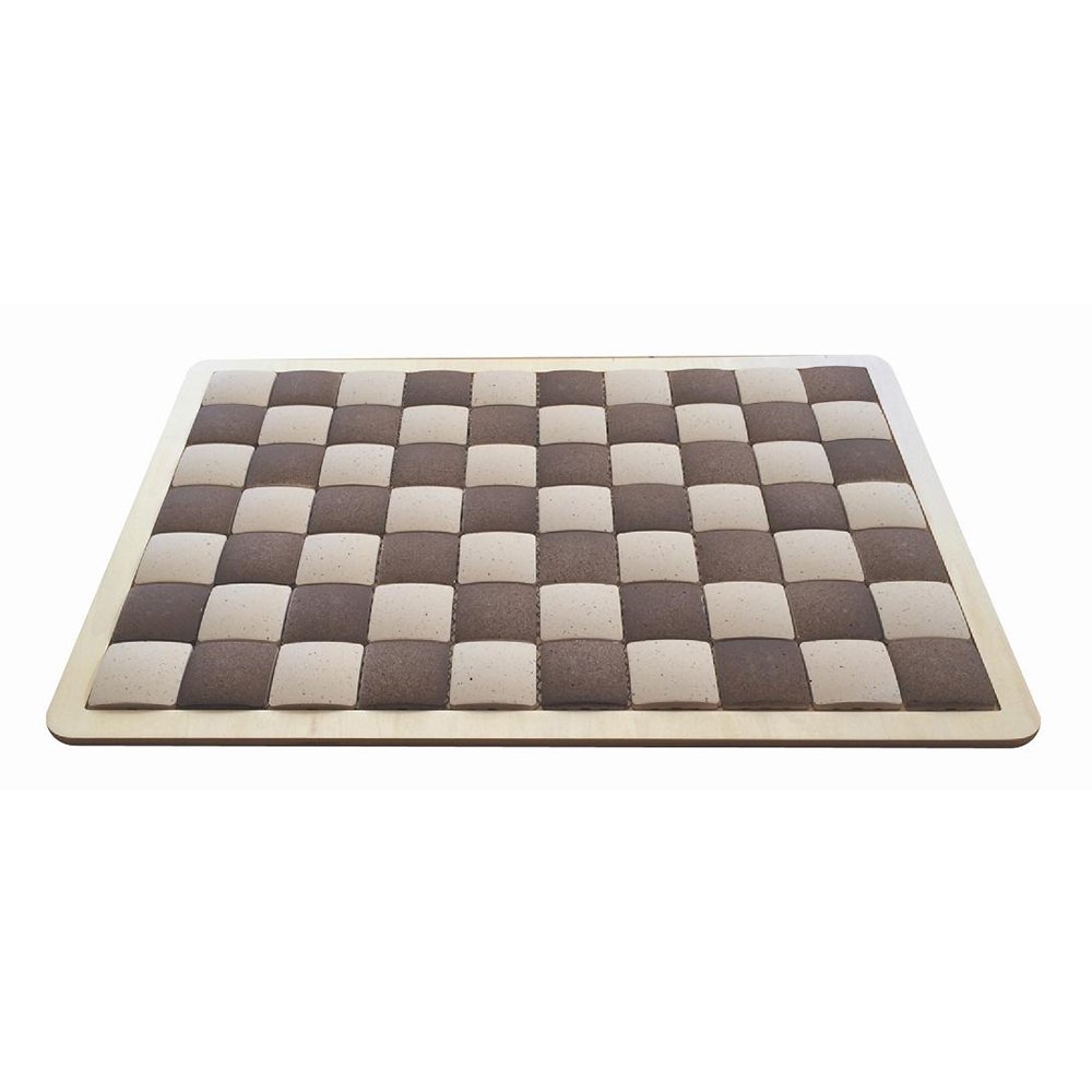 Amazon｜珪藻土タイルバスマット ピュアリフレ ホワイト×ブラウン L