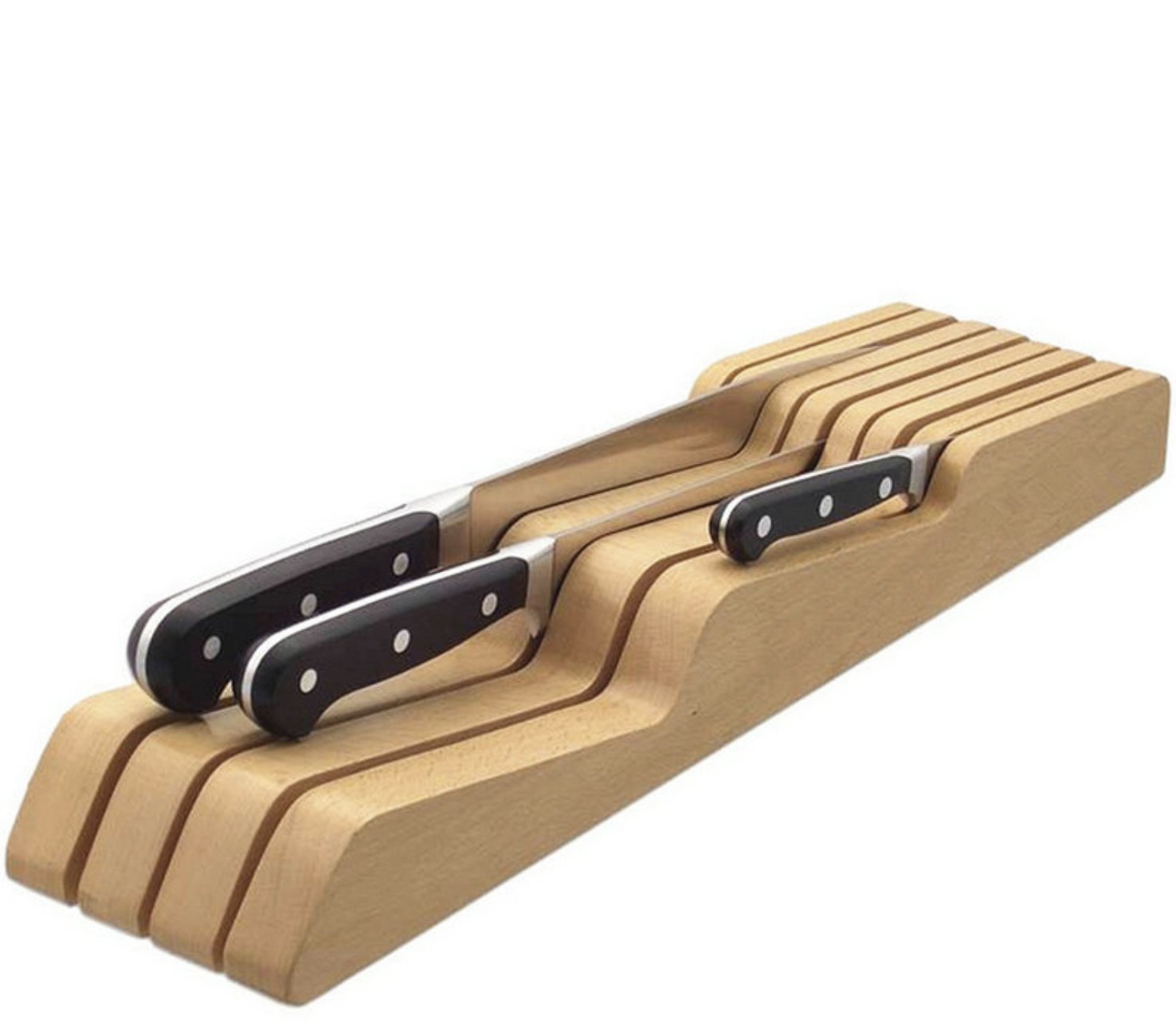 Amazon｜mikketa 包丁立て 木製 包丁スタンド 滑り止め 7本用 抗菌 防