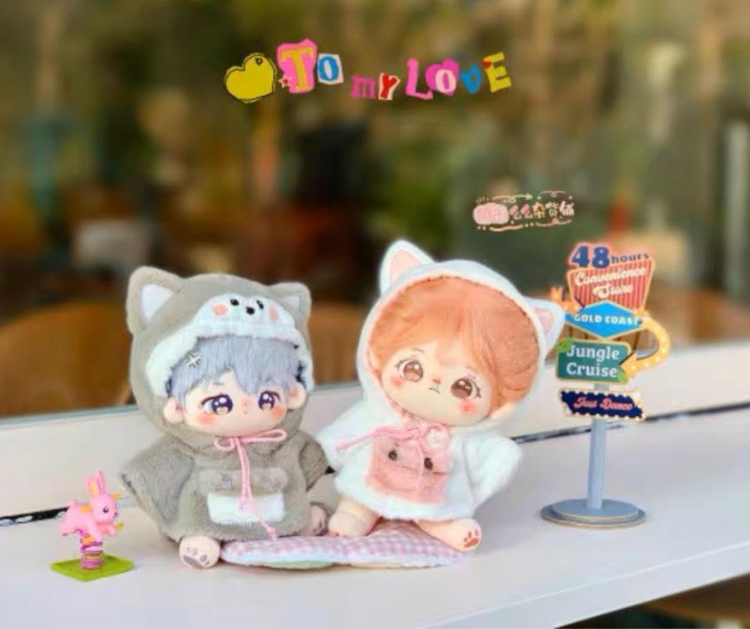 Amazon.co.jp: ぬいぐるみ 10cm 猫 猫耳 ポンチョ 着ぐるみ 着せ替え