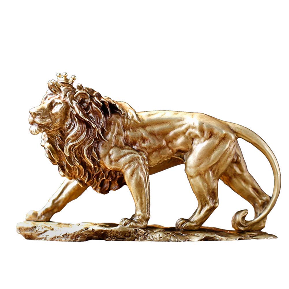 Amazon.co.jp: 個性ライオン彫刻、ブロンズライオン像金属モデルホーム
