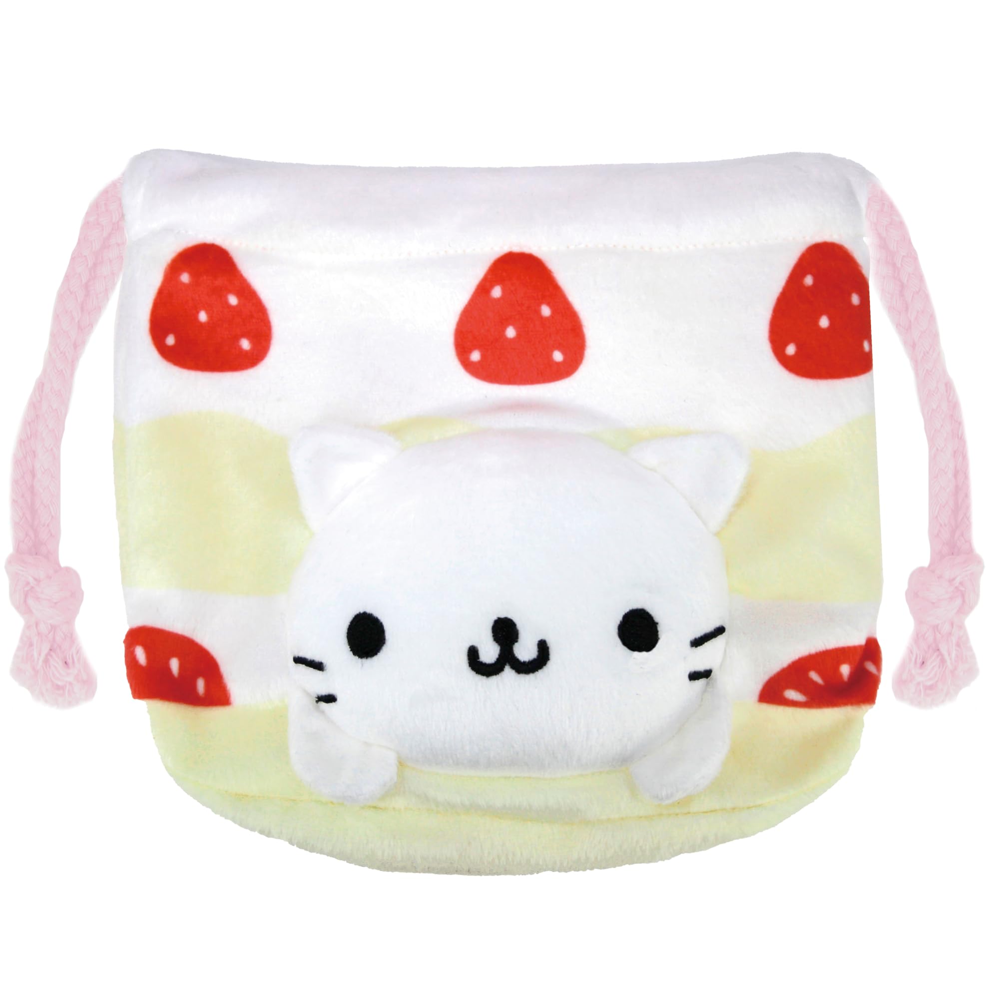 Amazon.co.jp: ぬいぐるみフェイス巾着 にゃんにゃんにゃんこ : おもちゃ