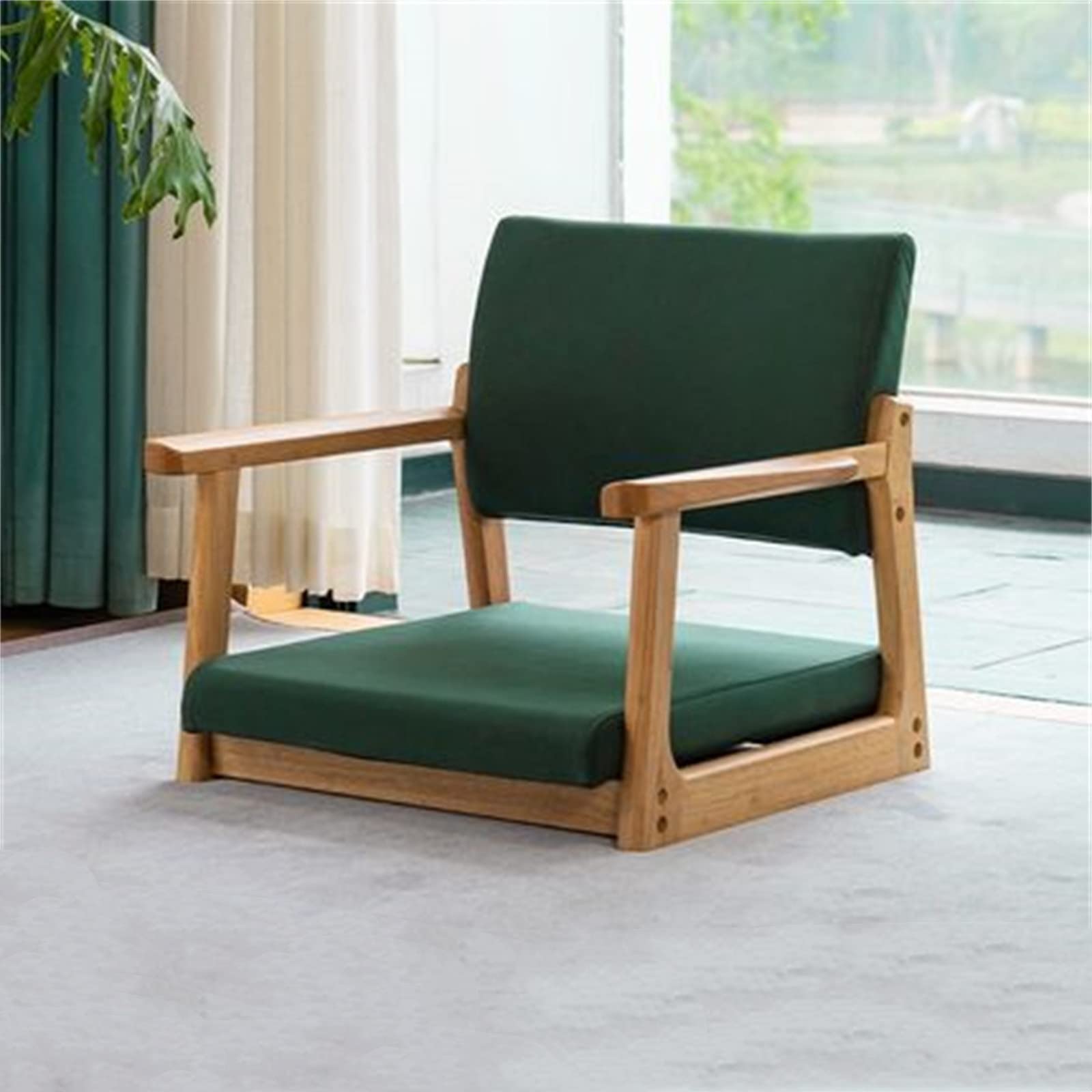 Amazon｜和室用 座椅子 畳の座席の背もたれの固体木の怠惰な床の足の