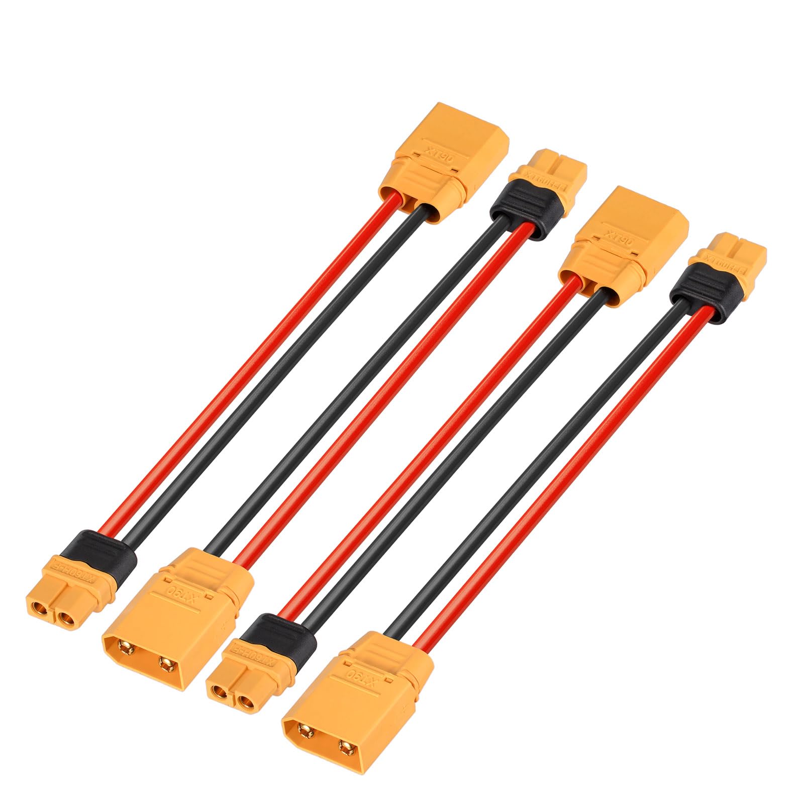 Amazon.com: ELFCULB XT60 to XT90 Adapter 4 Pieces 12AWG XT60