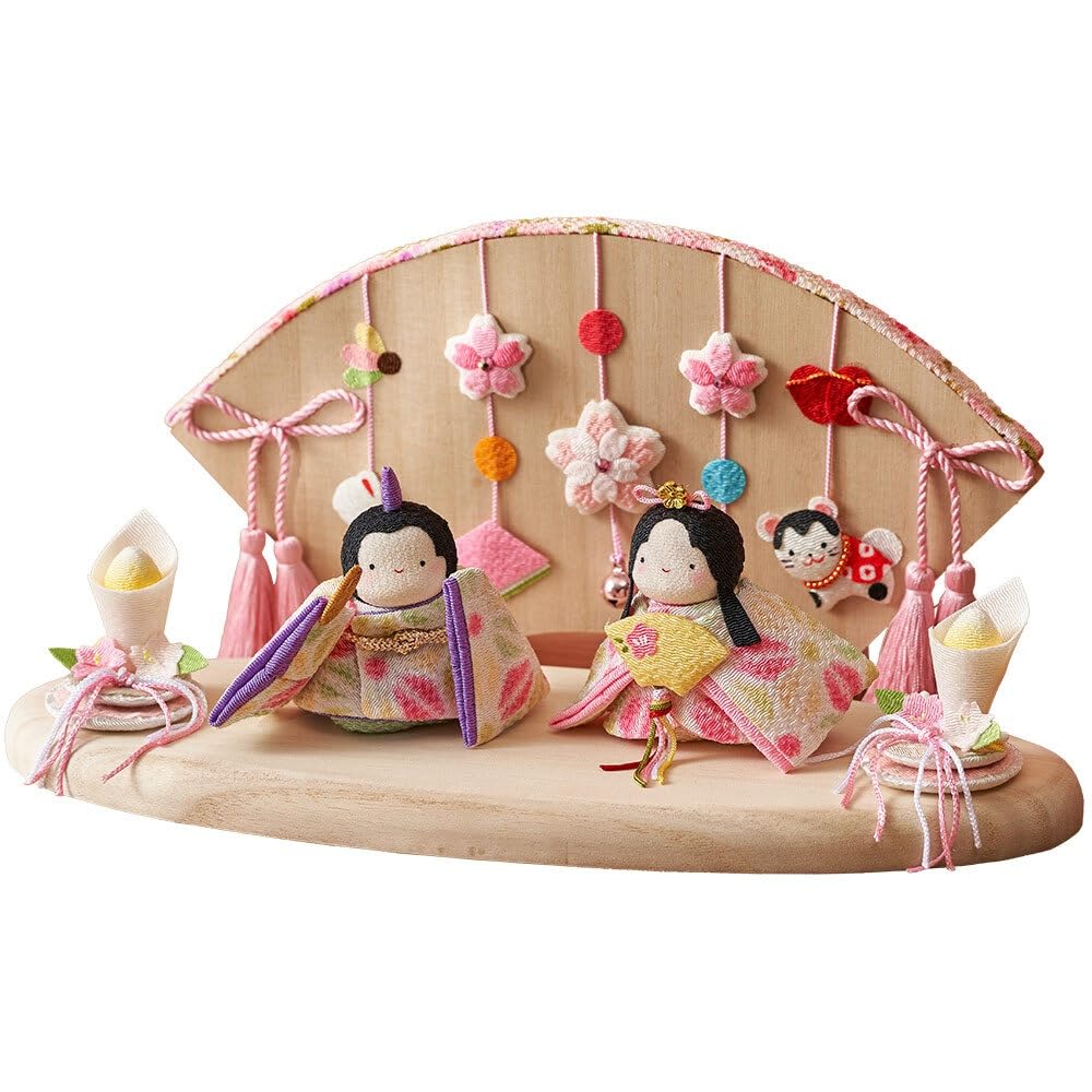 Amazon | 久月official 雛人形 ぽてりひな二人 木製飾台 R-3769-Z | 平