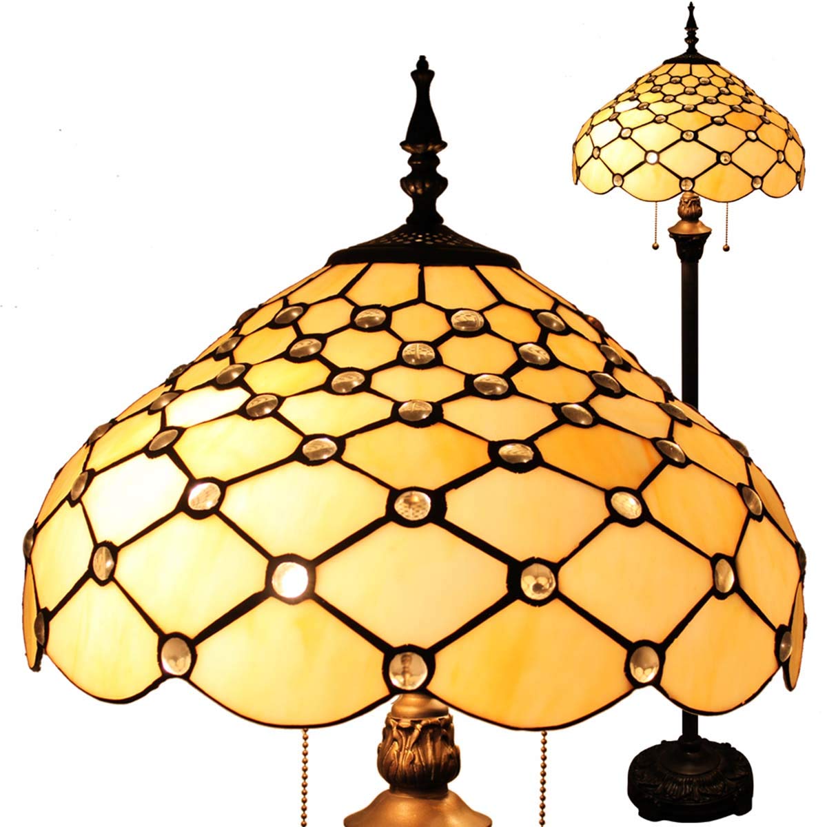 Amazon.co.jp : フロアライト フロアランプ ステンドグラス スタンド