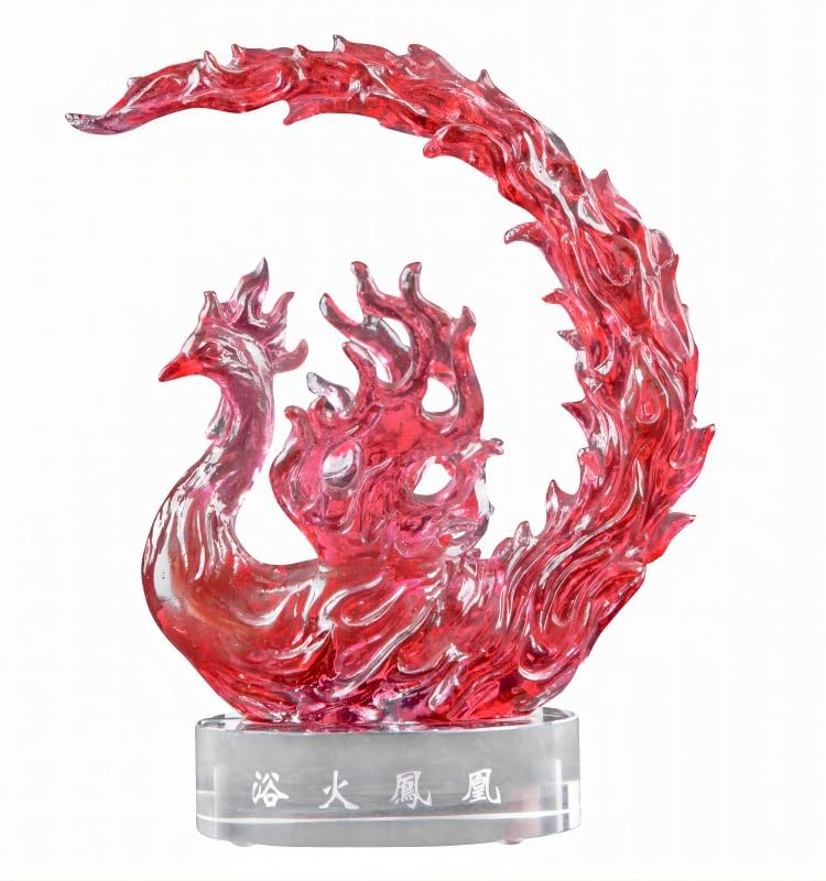 Amazon.co.jp: 鳳凰の置物 風水 瑠璃製 不死鳥 朱雀フェニックス四神