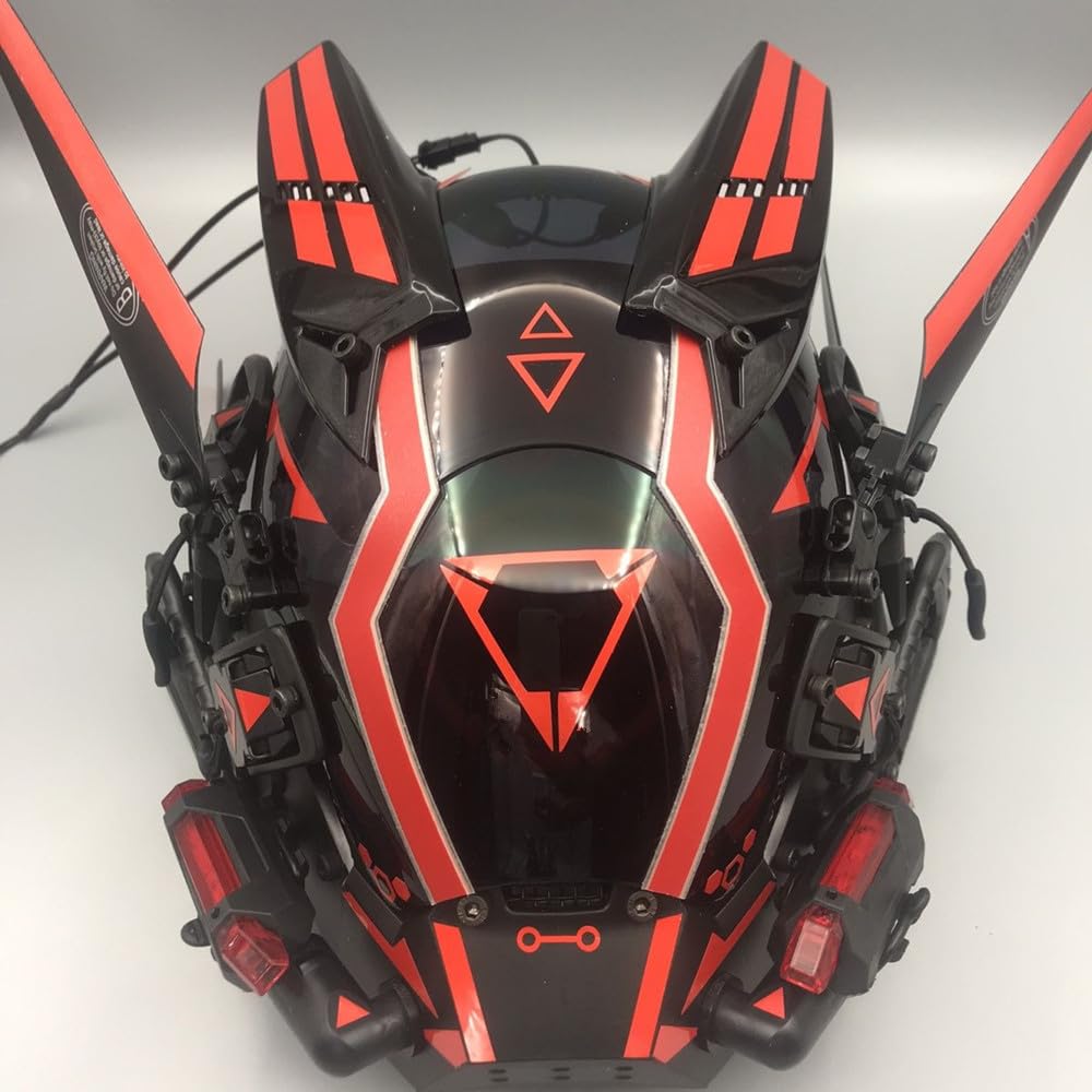 Amazon | メカニカル・サイバーパンク・マスク LED発光 未来のSFロール