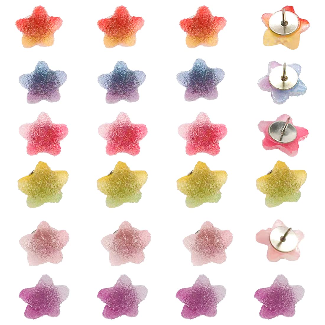 Amazon.co.jp: Voyyphixa 押しピン かわいい 画鋲 星 ハート形 装飾 30