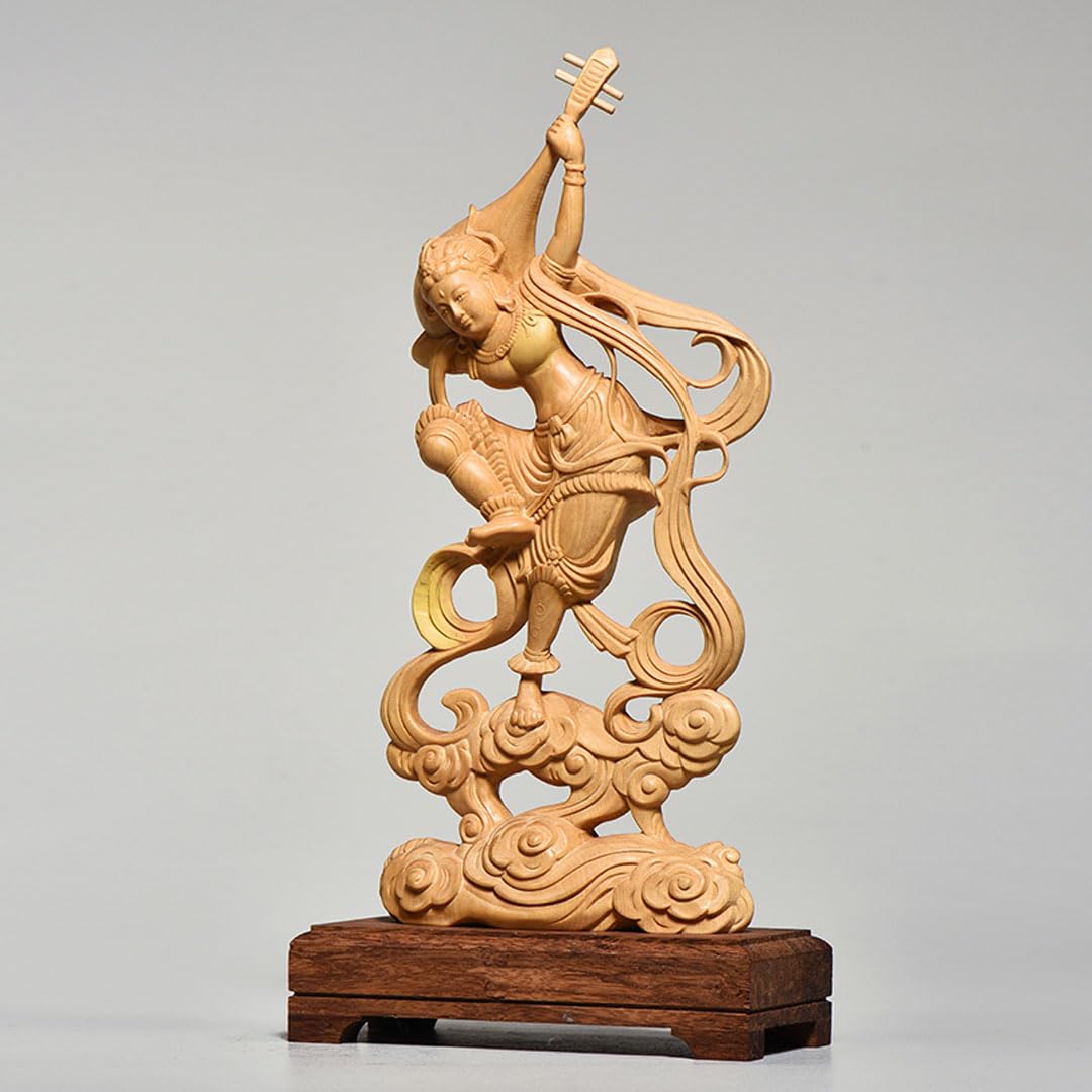 Amazon.co.jp: 【dsdsad】木彫り天女像 Beautiful Girls 高級天然ツゲ